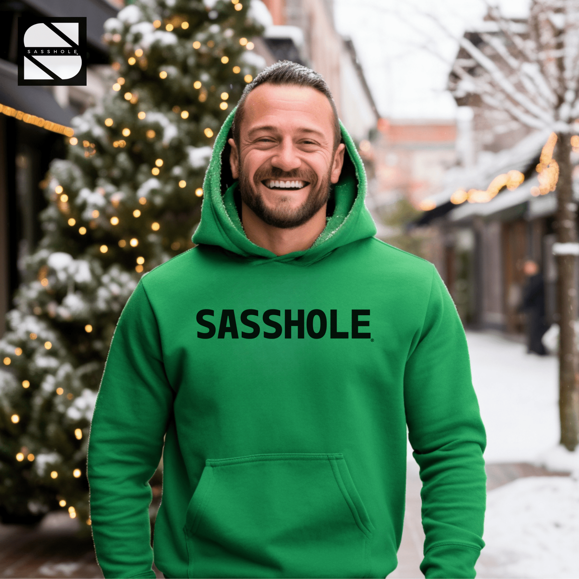 Confidently Bold: Signature Sasshole Men's Pullover - Funny Graphic Tee by Sasshole® Clothing