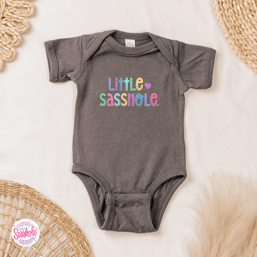 Cuteness Overload: Little Sasshole™ Baby Romper - Funny Graphic Tee by Sasshole® Clothing