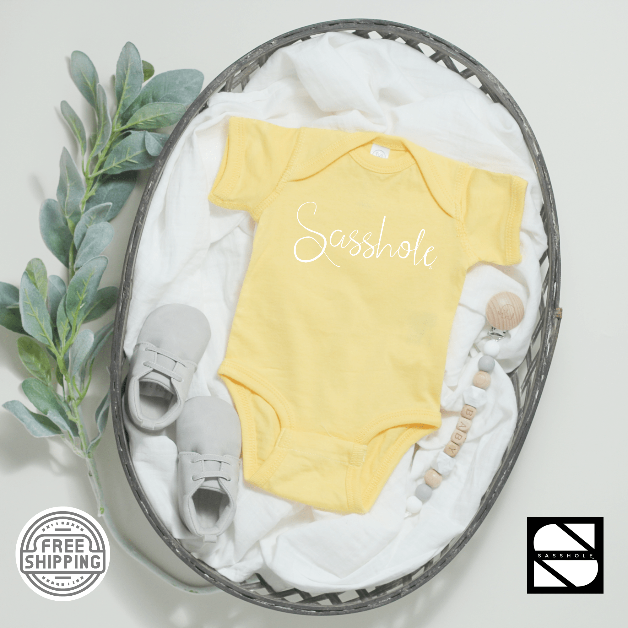 Image of Cuteness with a Side of Sass: Infant Sasshole® Attire - Funny Graphic Tee by Sasshole® Clothing