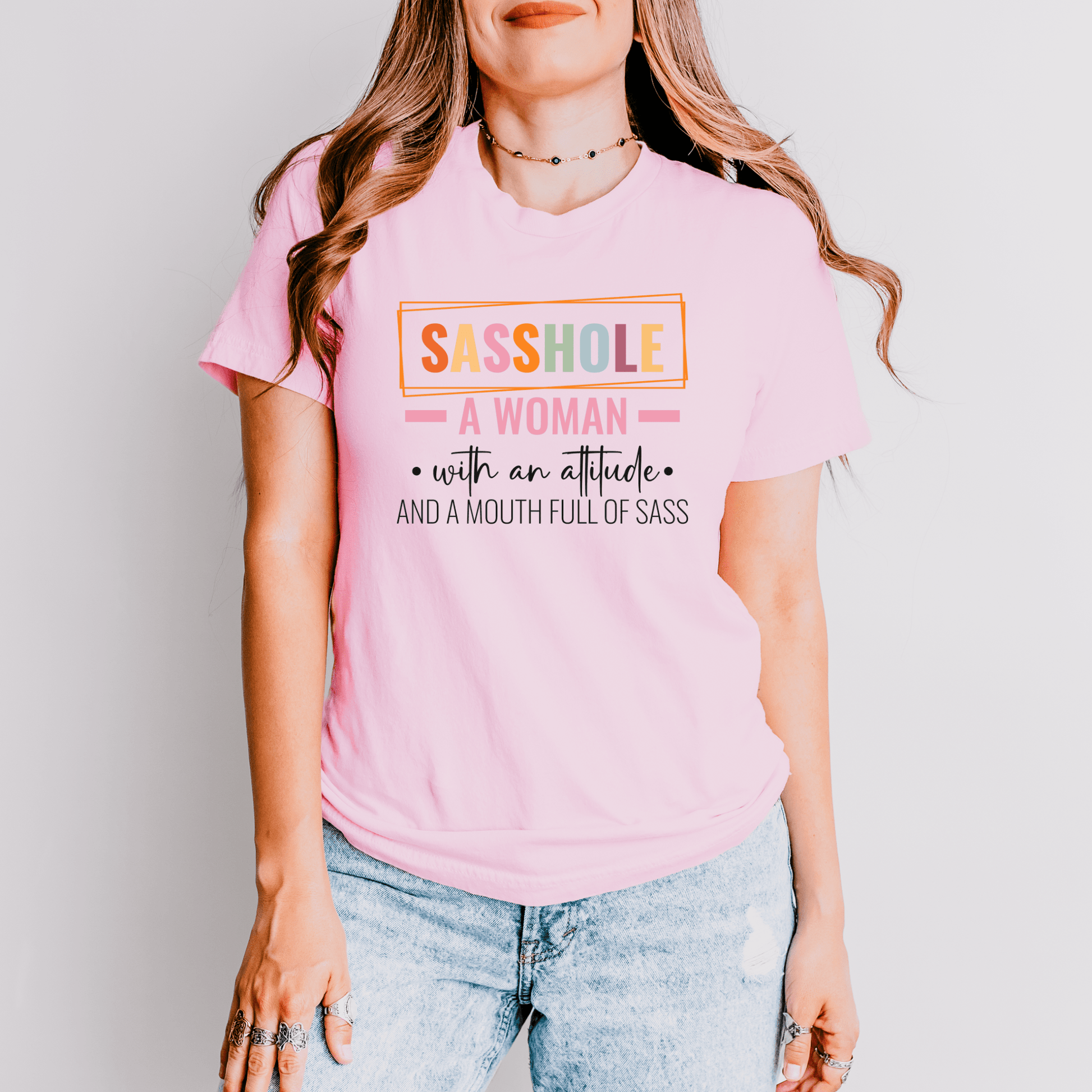 Defiantly Sassy Tee: Attitude and Mouth Full of Sass Women's Tshirt - Funny Graphic Tee by Sasshole® Clothing