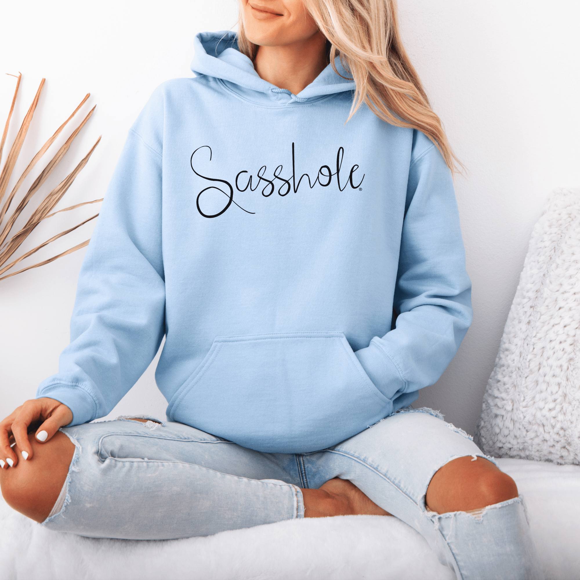 Image of Elevate Your Edge: Sasshole® Women's Fashion Hoodie - Funny Graphic Tee by Sasshole® Clothing