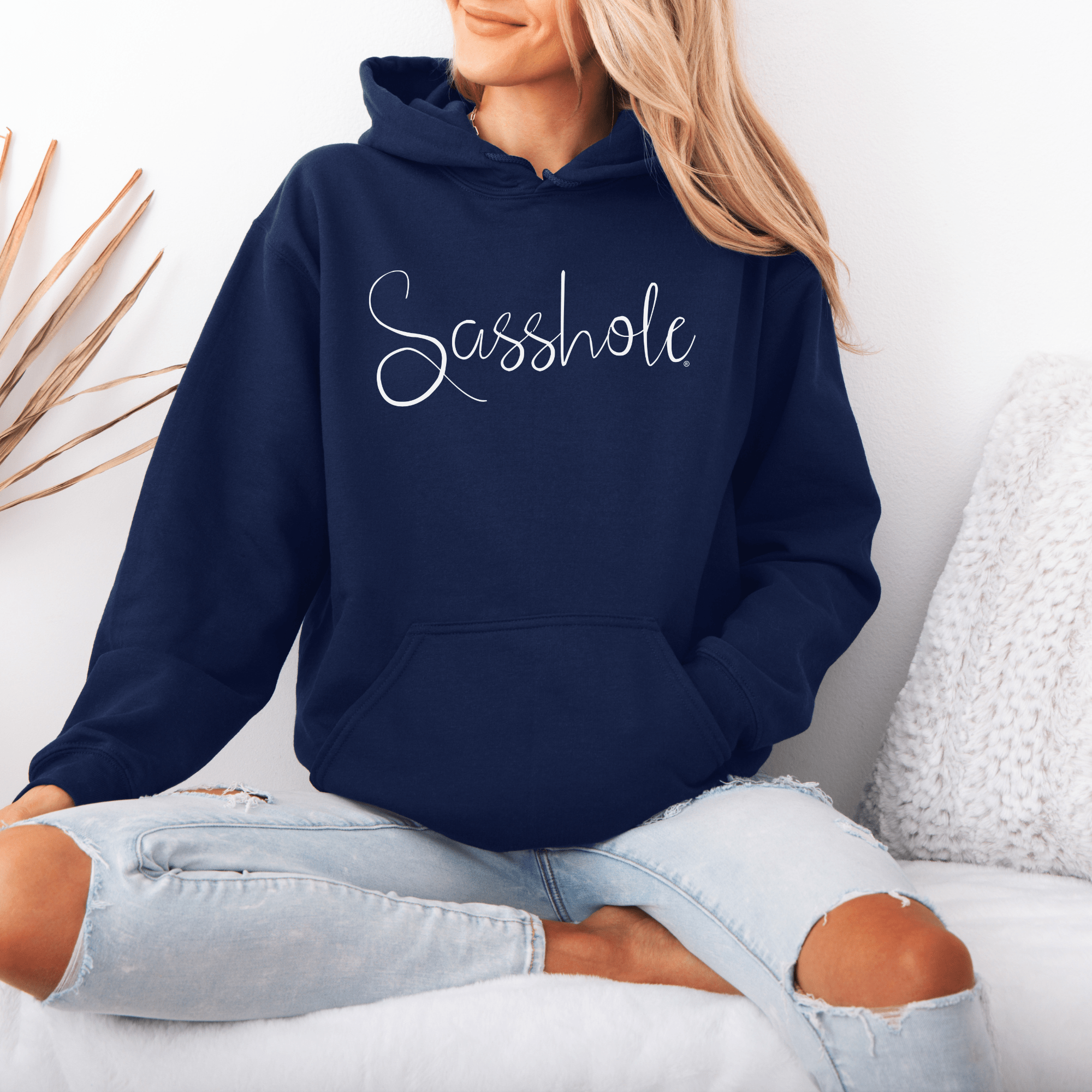 Image of Elevate Your Edge: Sasshole® Women's Fashion Hoodie - Funny Graphic Tee by Sasshole® Clothing