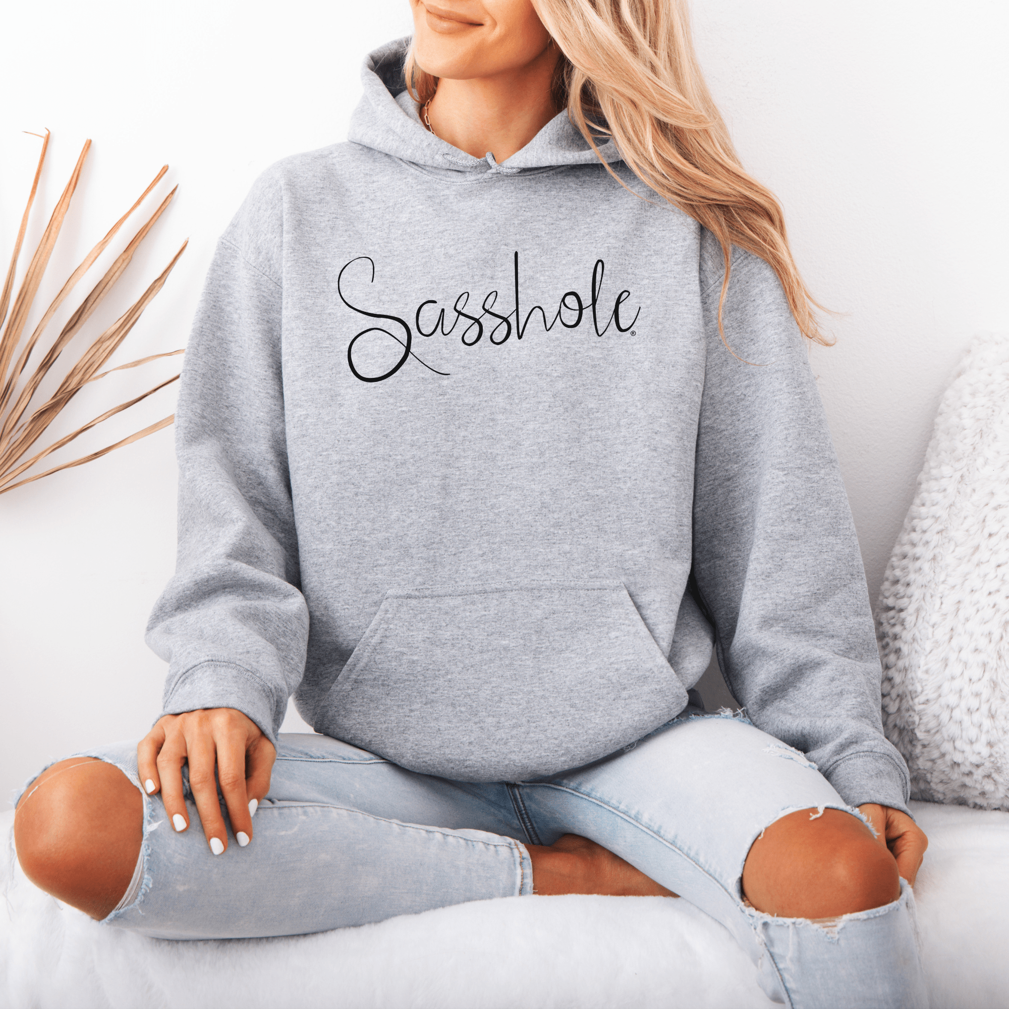 Image of Elevate Your Edge: Sasshole® Women's Fashion Hoodie - Funny Graphic Tee by Sasshole® Clothing