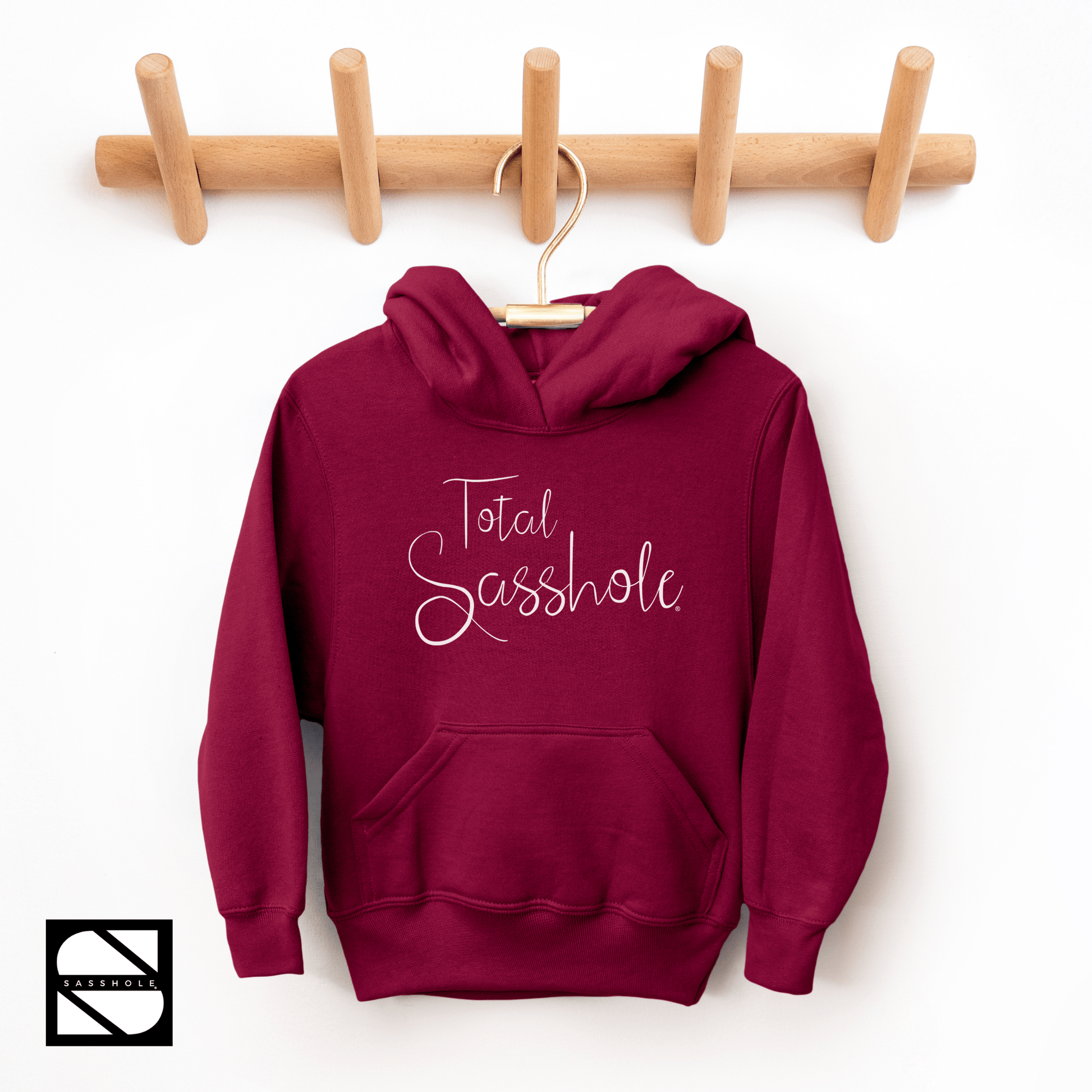 Embrace Your Sass: Youth Girls Total Sasshole® Hoodie - Funny Graphic Tee by Sasshole® Clothing