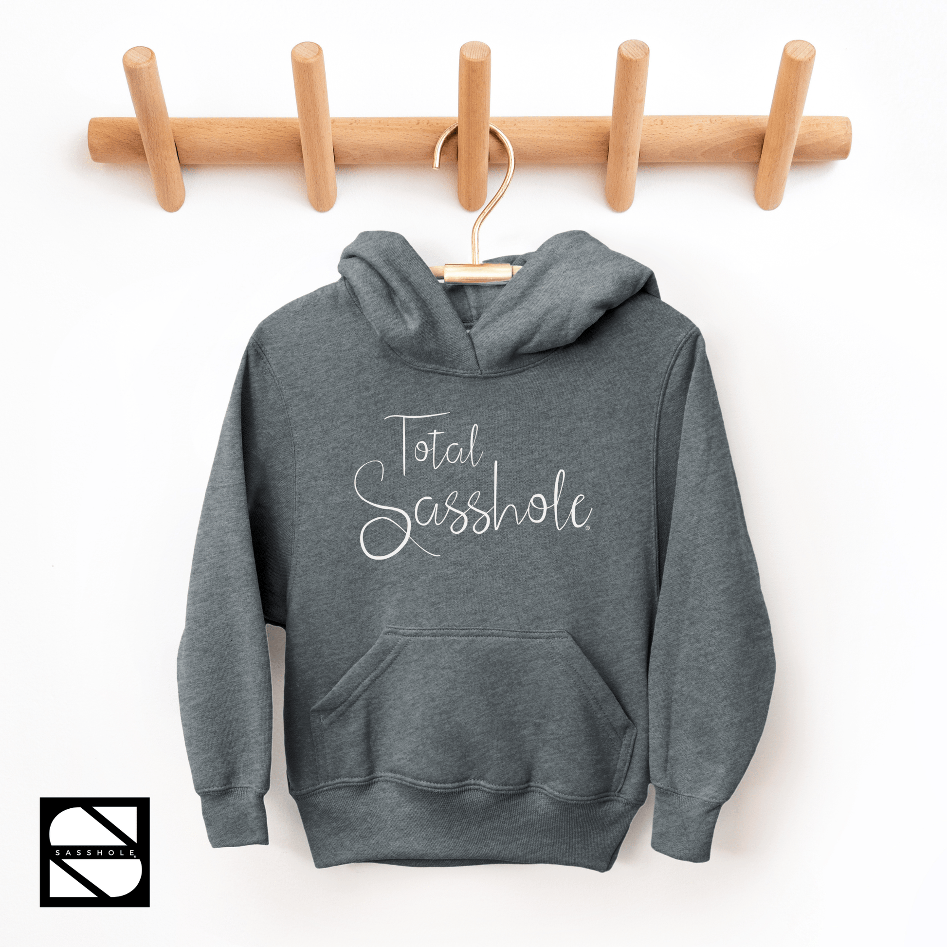 Embrace Your Sass: Youth Girls Total Sasshole® Hoodie - Funny Graphic Tee by Sasshole® Clothing