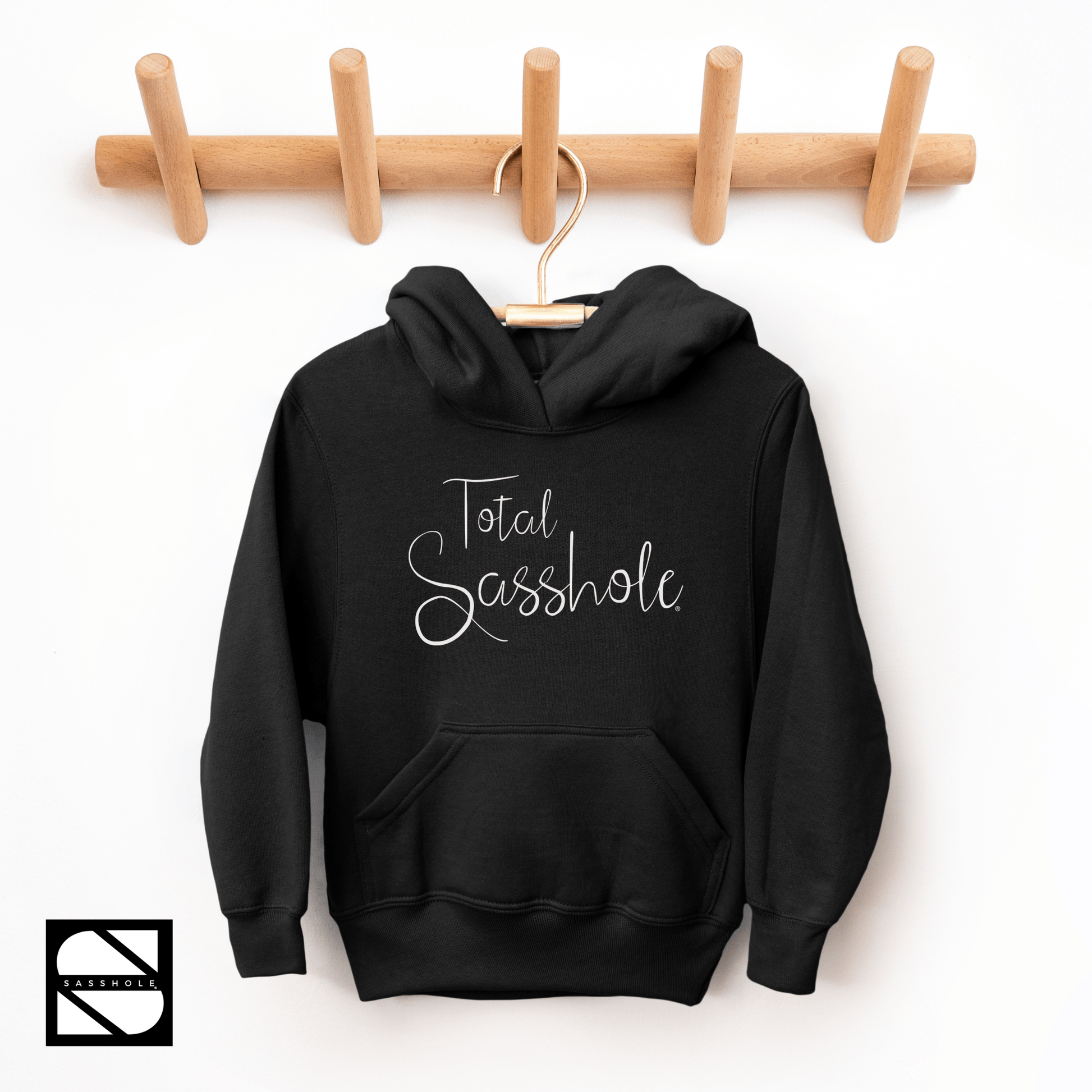 Embrace Your Sass: Youth Girls Total Sasshole® Hoodie - Funny Graphic Tee by Sasshole® Clothing