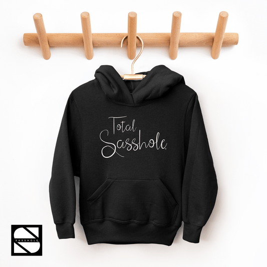 Embrace Your Sass: Youth Girls Total Sasshole® Hoodie - Funny Graphic Tee by Sasshole® Clothing