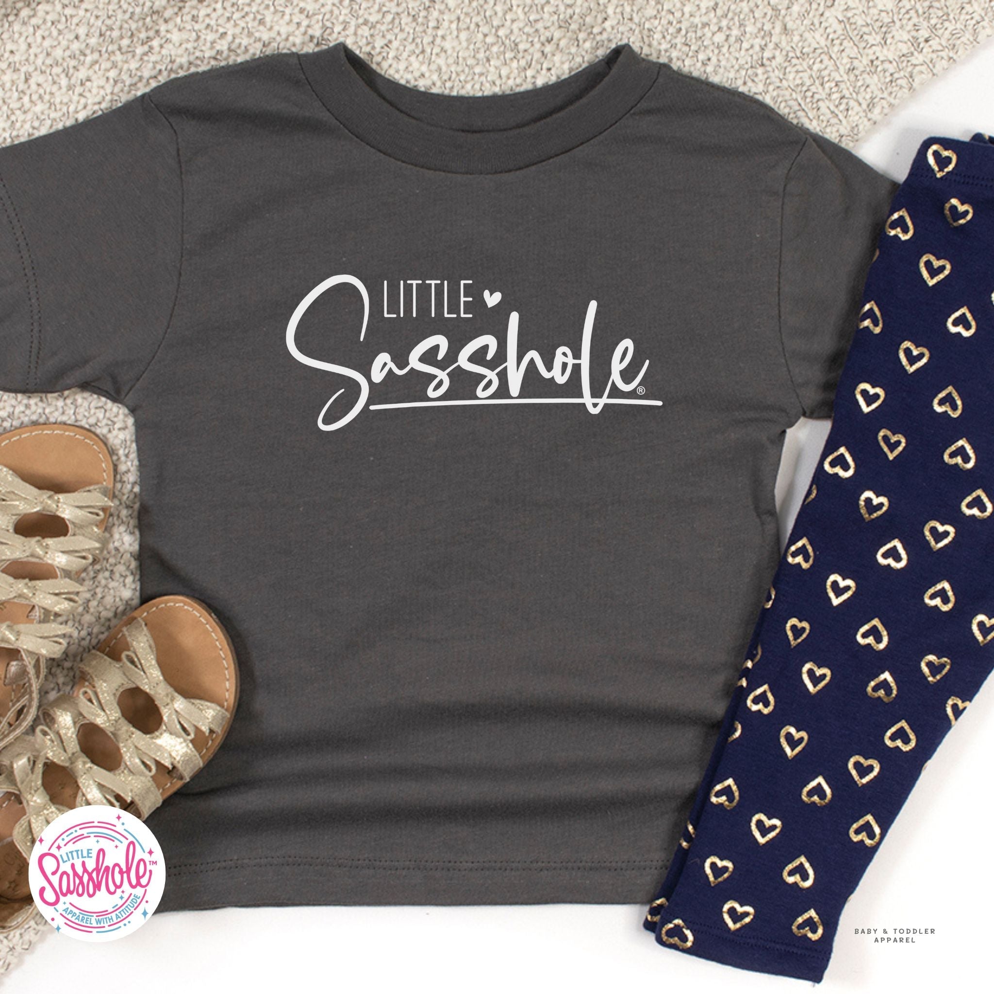 Image of Empowering Attitude: Little Sasshole™ Toddler T-shirt - Funny Graphic Tee by Sasshole® Clothing