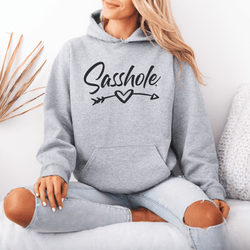 Image of Fearless & Fabulous: Trendy Women's Sasshole® Hoodie - Funny Graphic Tee by Sasshole® Clothing