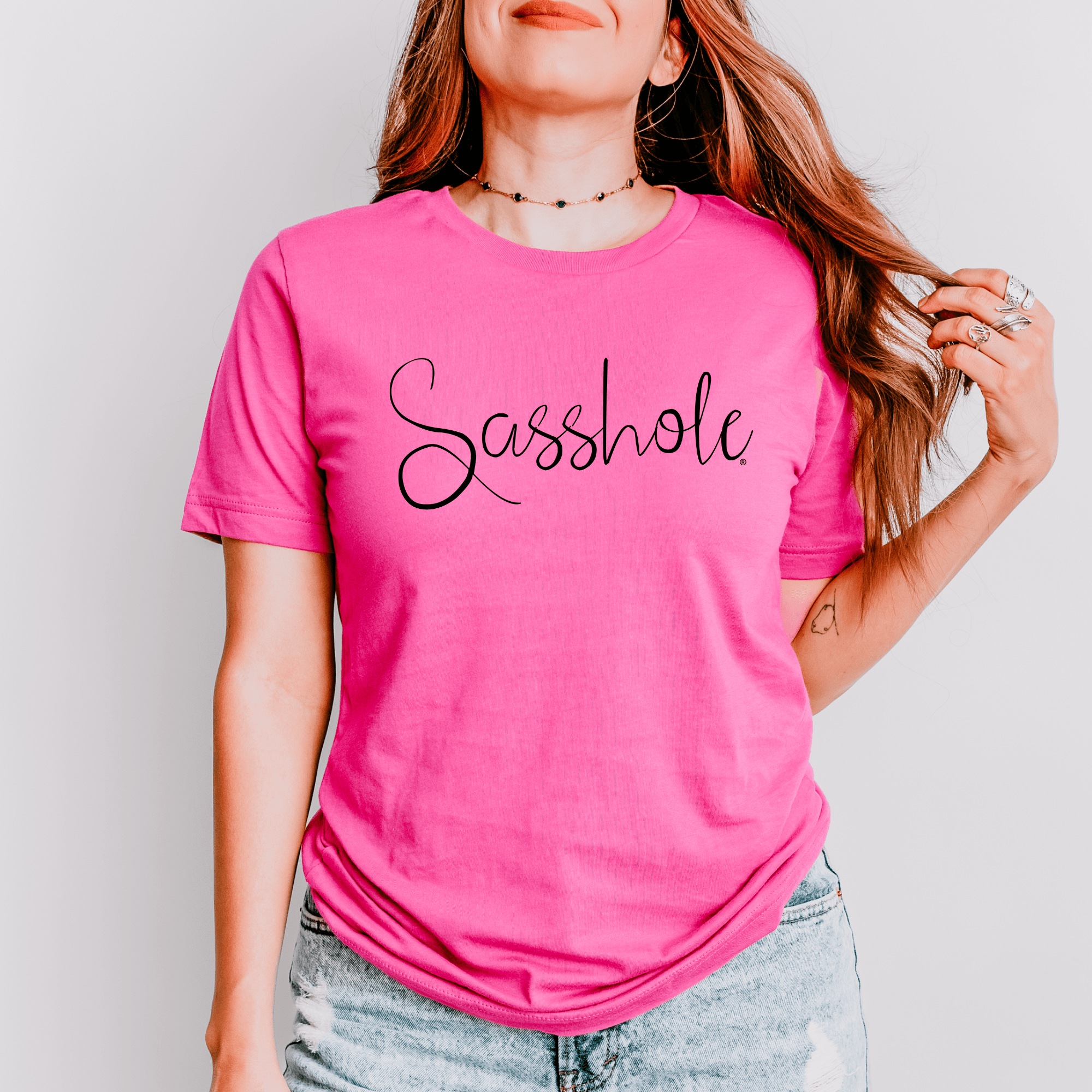 Image of Flaunt Your Sassy Style: Sasshole® Graphic T-Shirts for Women - Funny Graphic Tee by Sasshole® Clothing