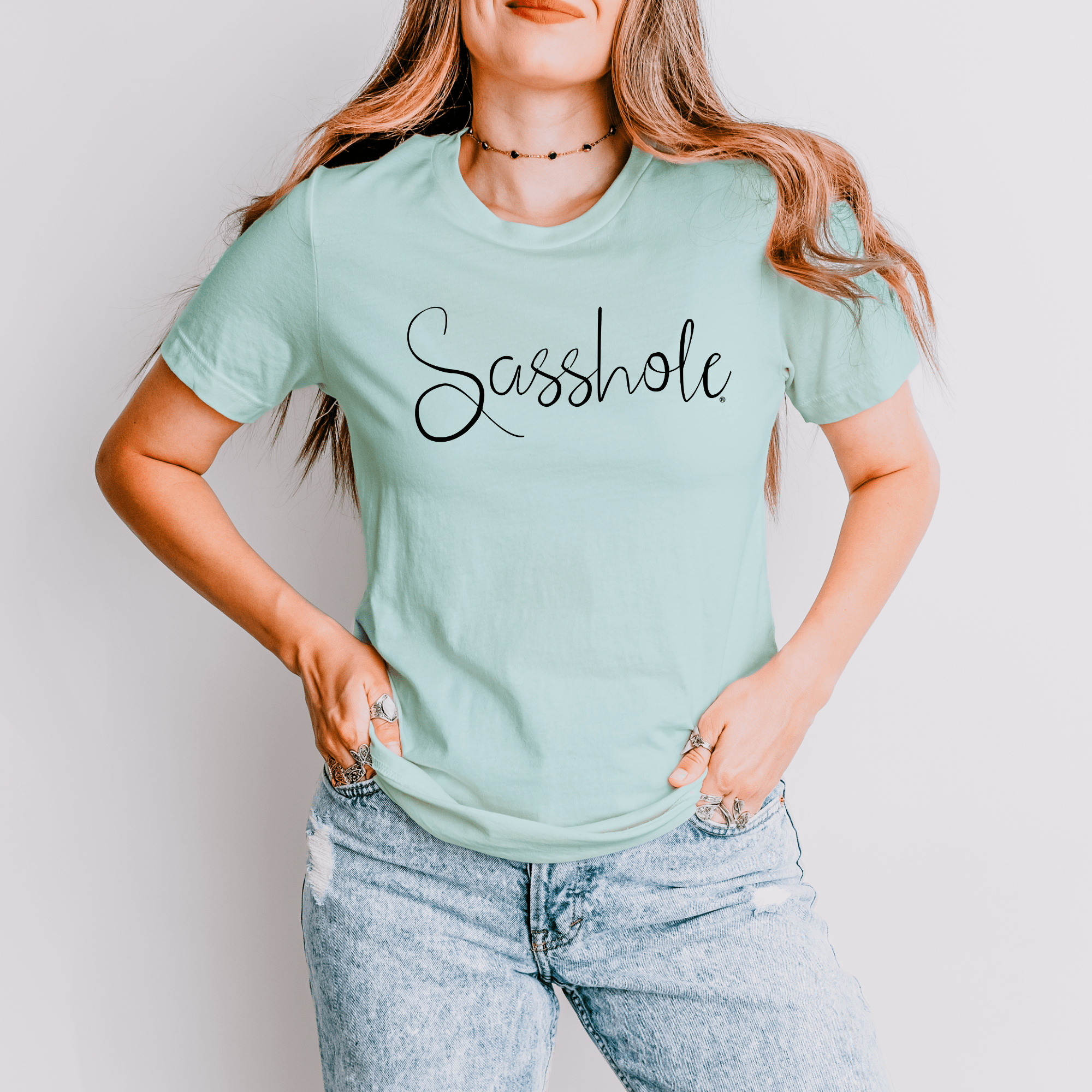 Image of Flaunt Your Sassy Style: Sasshole® Graphic T-Shirts for Women - Funny Graphic Tee by Sasshole® Clothing