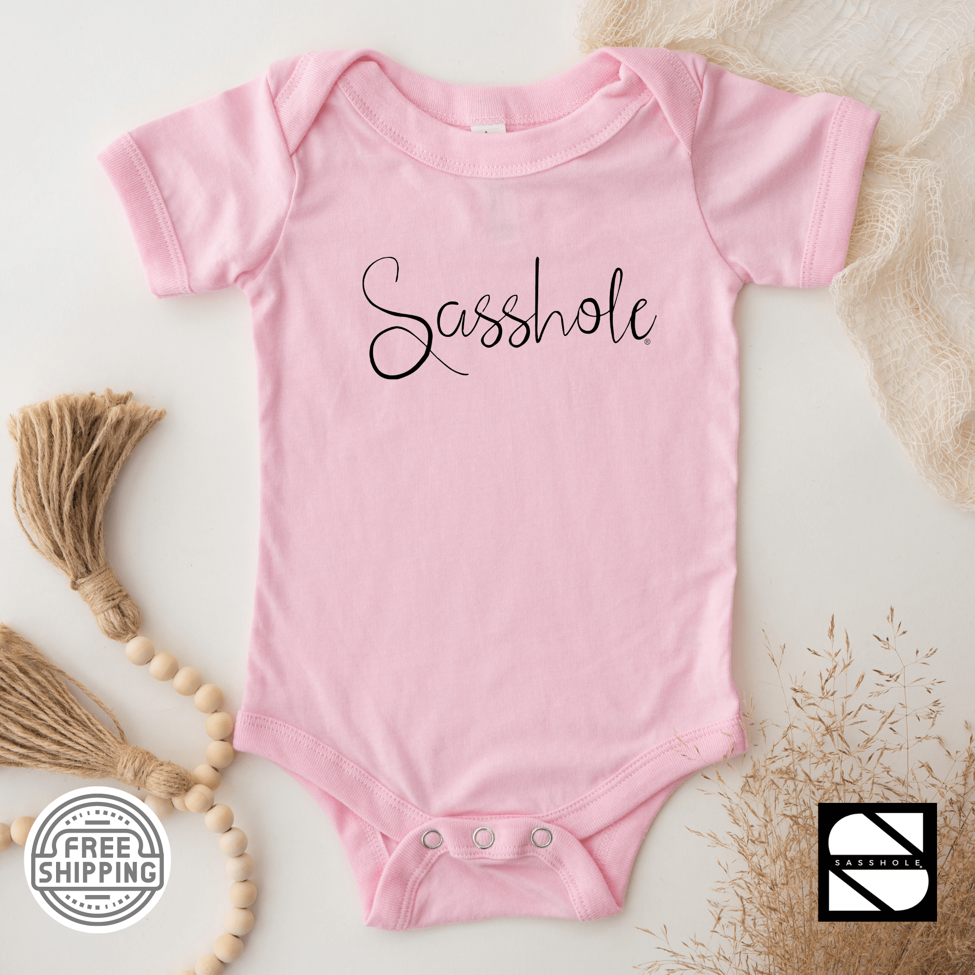 Image of Future Sass Queen/King: Laugh - Out - Loud Baby Apparel - Funny Graphic Tee by Sasshole® Clothing