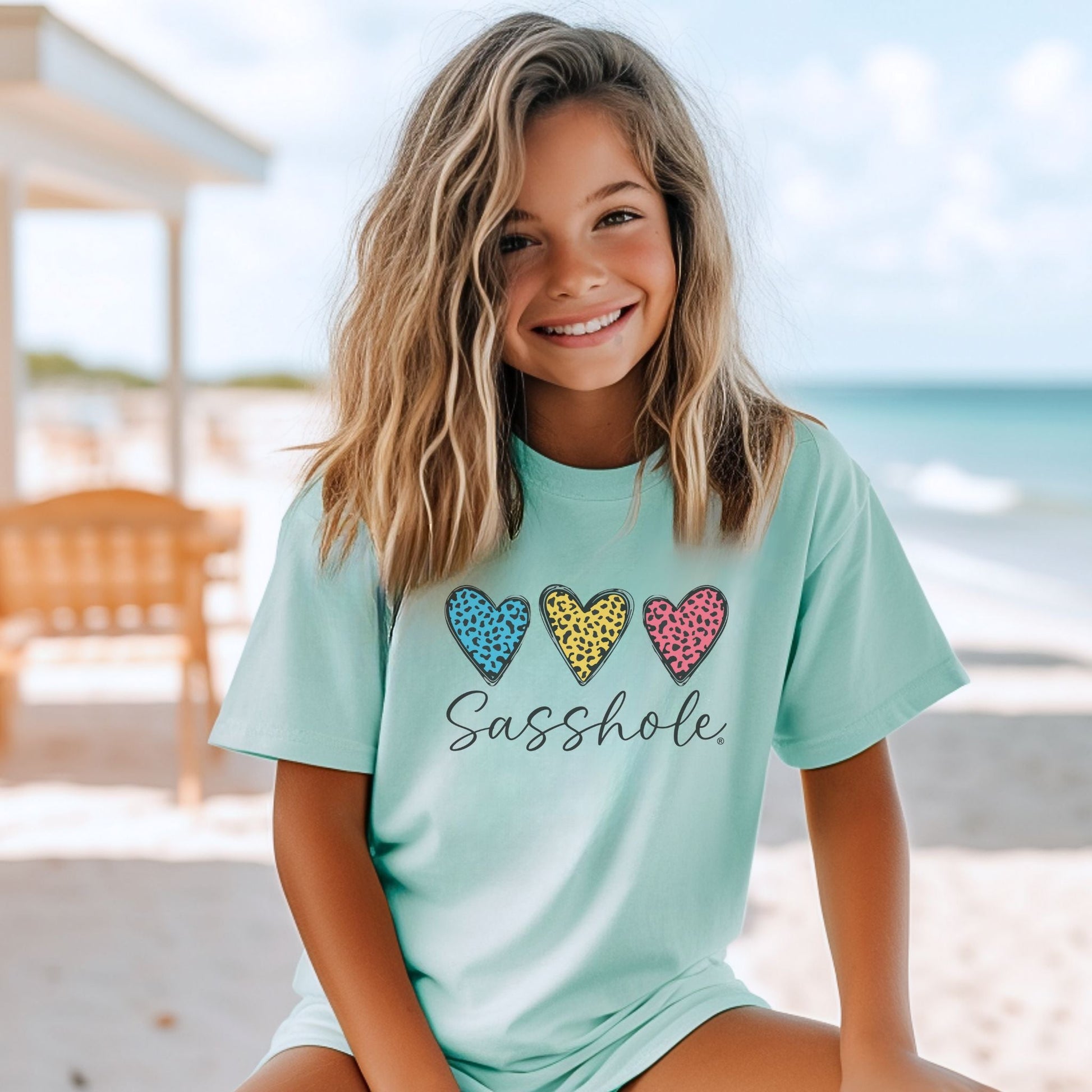 Glamorous Rebel: Sasshole® Youth Tee for Wild Hearts - Funny Graphic Tee by Sasshole® Clothing