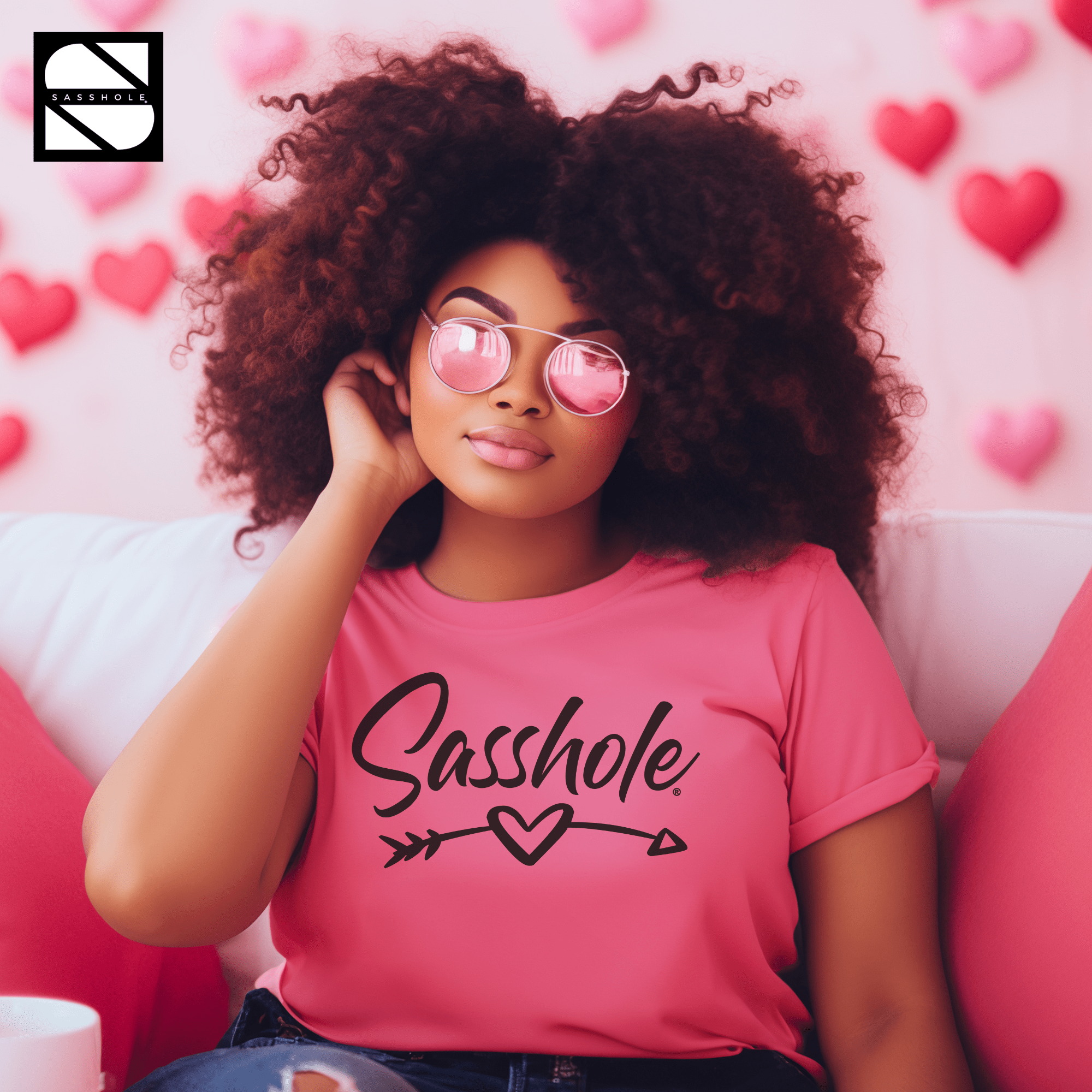 Heartbeat of Sass: Women's Sasshole® Valentine's T-shirt - Funny Graphic Tee by Sasshole® Clothing
