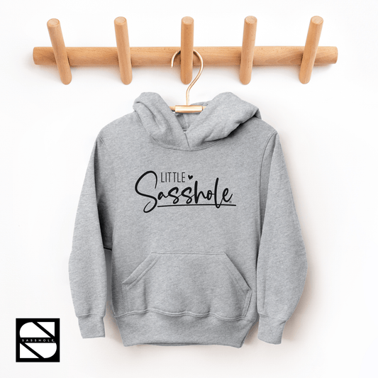 Hoodie Happiness: Little Sasshole™ Youth Girls Cute Pullover - Funny Graphic Tee by Sasshole® Clothing
