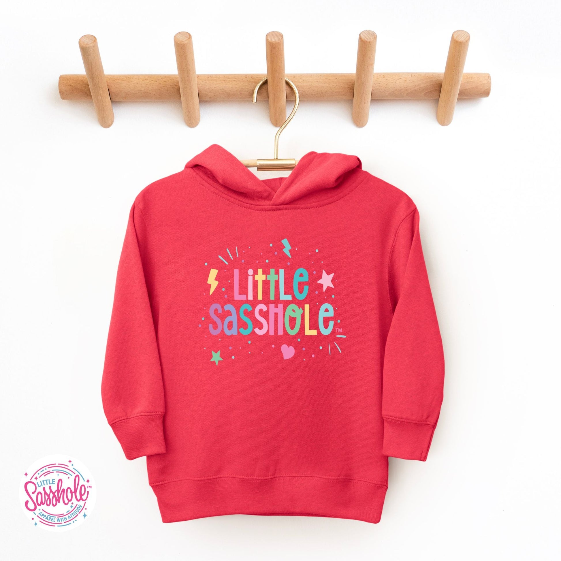 Hoodie Hoodlum in the Making: Little Sasshole™ Toddler Pullover Fleece Hoodie - Funny Graphic Tee by Sasshole® Clothing