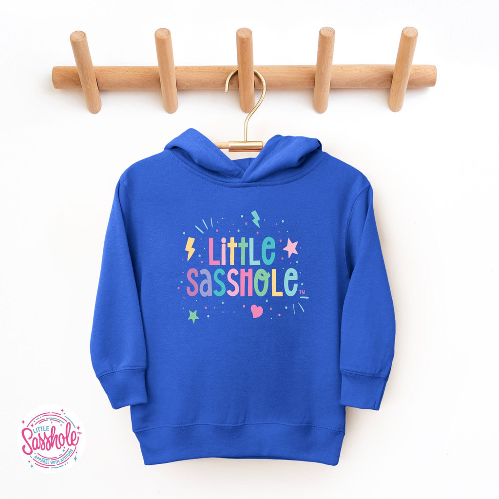 Hoodie Hoodlum in the Making: Little Sasshole™ Toddler Pullover Fleece Hoodie - Funny Graphic Tee by Sasshole® Clothing