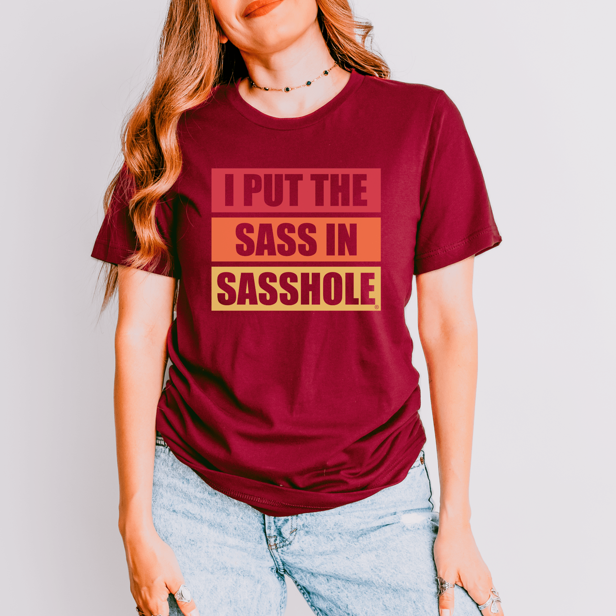 Image of I Put the Sass in Sasshole® Women's T-Shirt - Bold & Playful Style - Funny Graphic Tee by Sasshole® Clothing