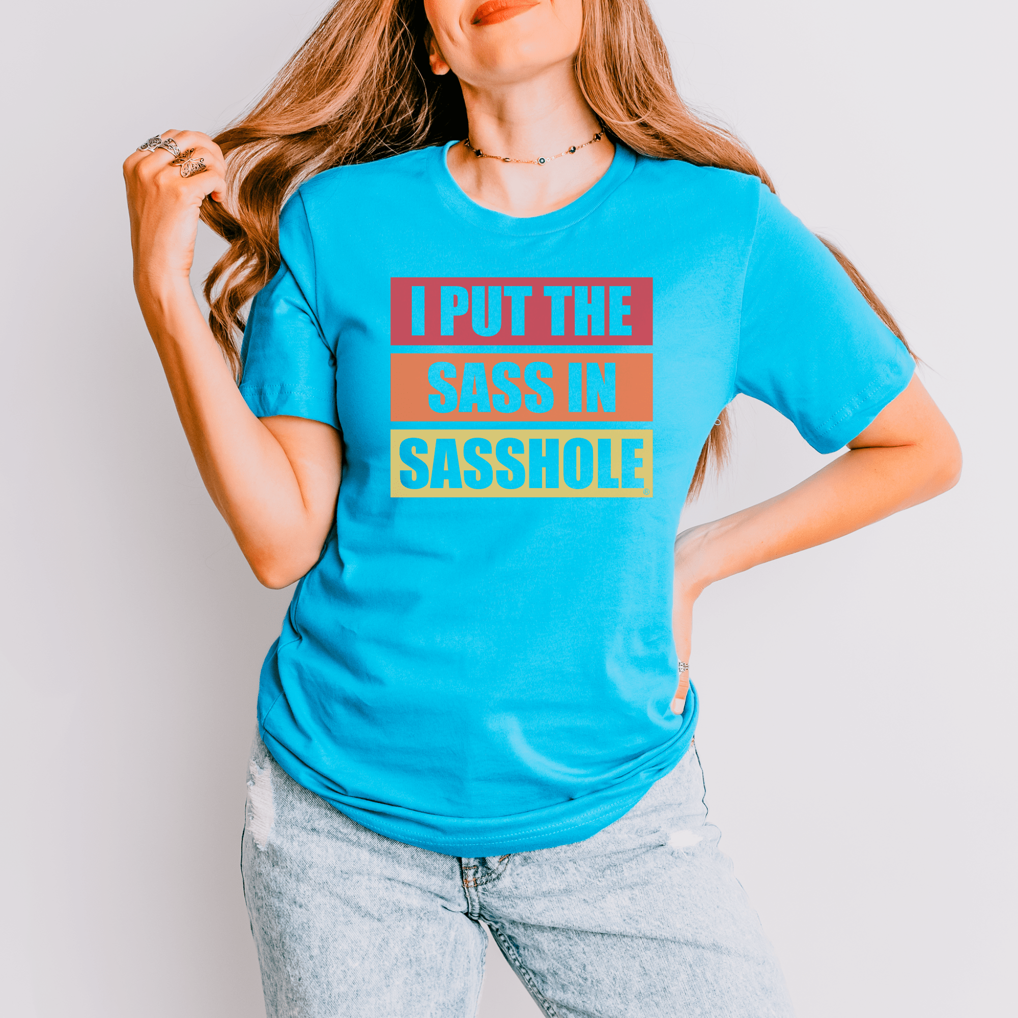 Image of I Put the Sass in Sasshole® Women's T-Shirt - Bold & Playful Style - Funny Graphic Tee by Sasshole® Clothing