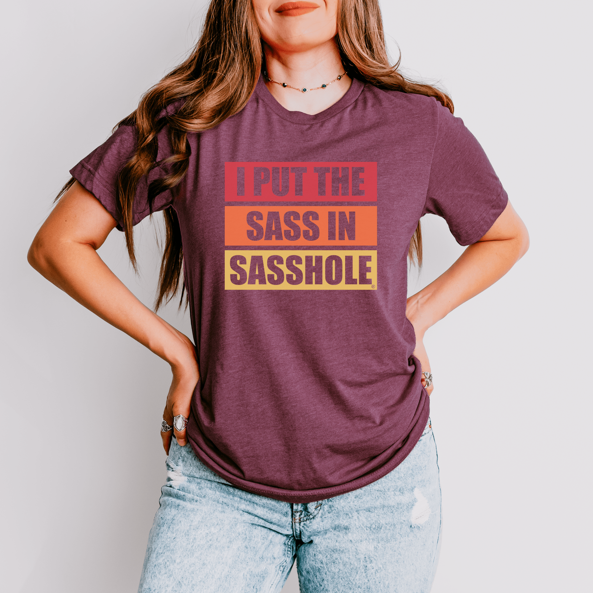 Image of I Put the Sass in Sasshole® Women's T-Shirt - Bold & Playful Style - Funny Graphic Tee by Sasshole® Clothing