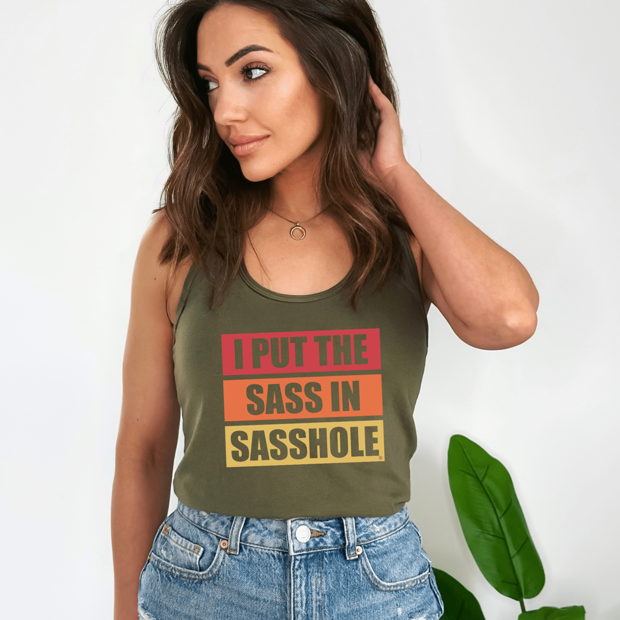 Image of I Put the Sass in Sasshole® Women's Tank Top - Bold & Playful Style - Funny Graphic Tee by Sasshole® Clothing