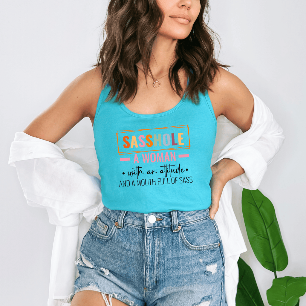 I'm Not a Sasshole® Women's Tank Top - Just Allergic to BS - Funny Graphic Tee by Sasshole® Clothing