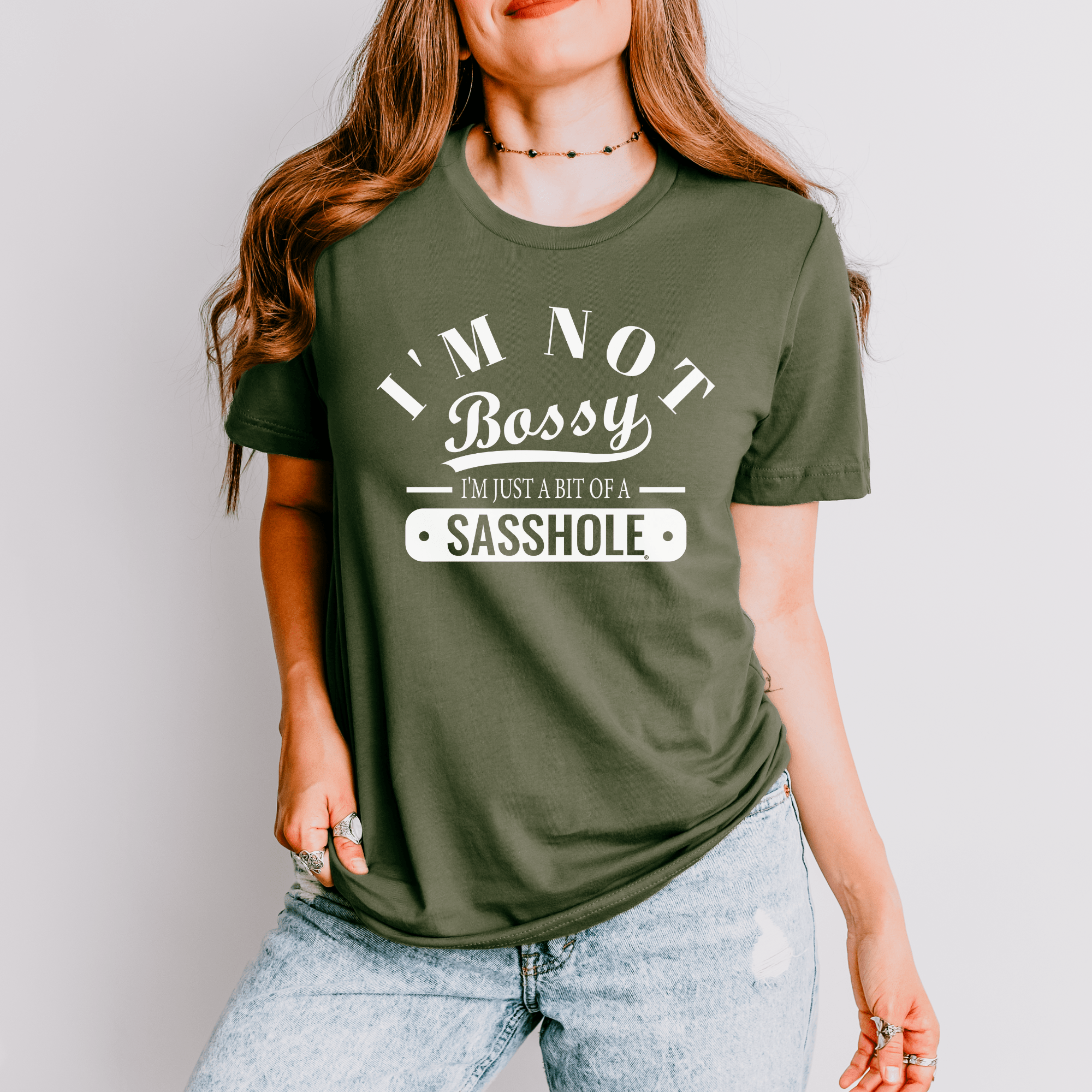 Image of I'm Not Bossy, Just a Sasshole® Women's T-Shirt - Bold & Playful Tee - Funny Graphic Tee by Sasshole® Clothing