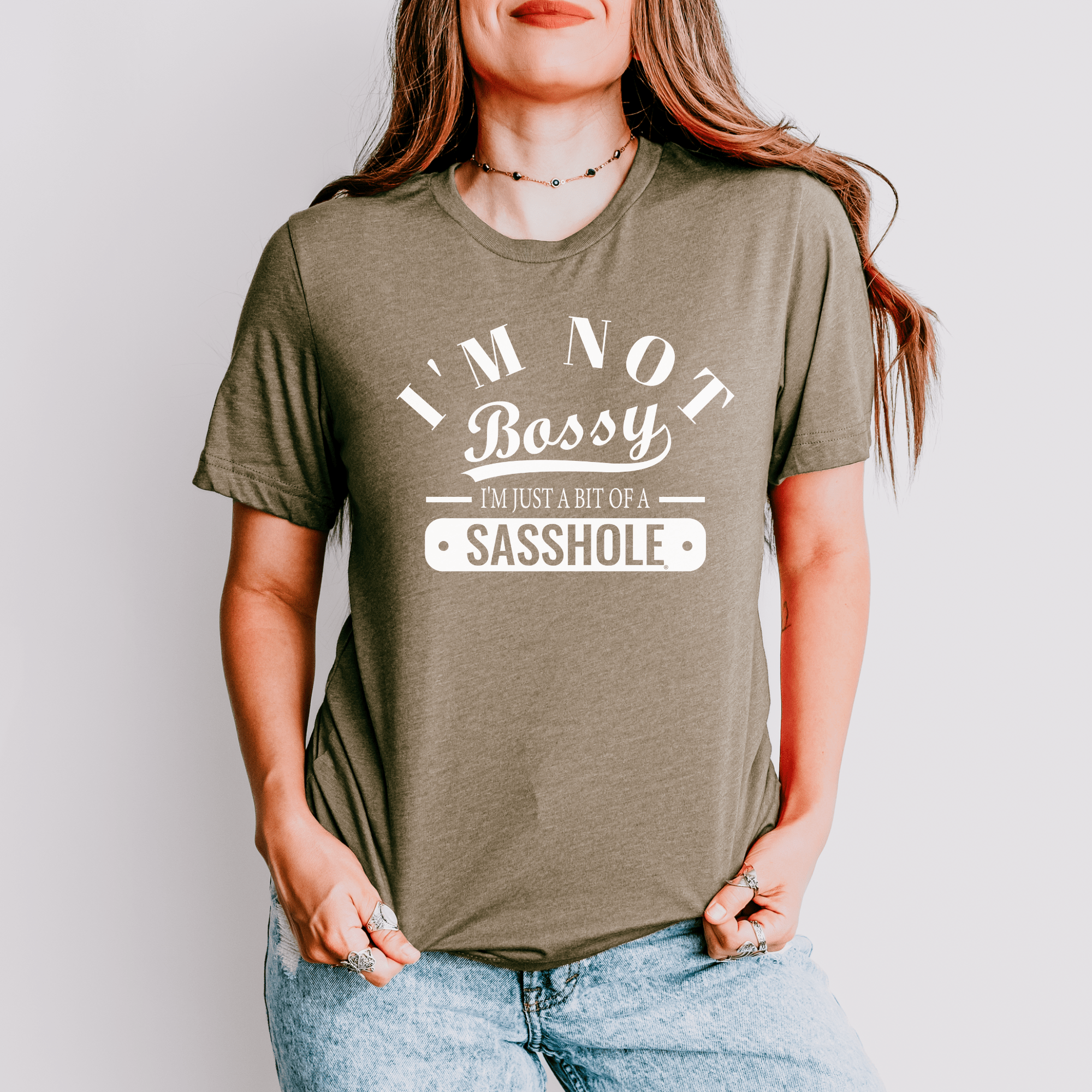 Image of I'm Not Bossy, Just a Sasshole® Women's T-Shirt - Bold & Playful Tee - Funny Graphic Tee by Sasshole® Clothing