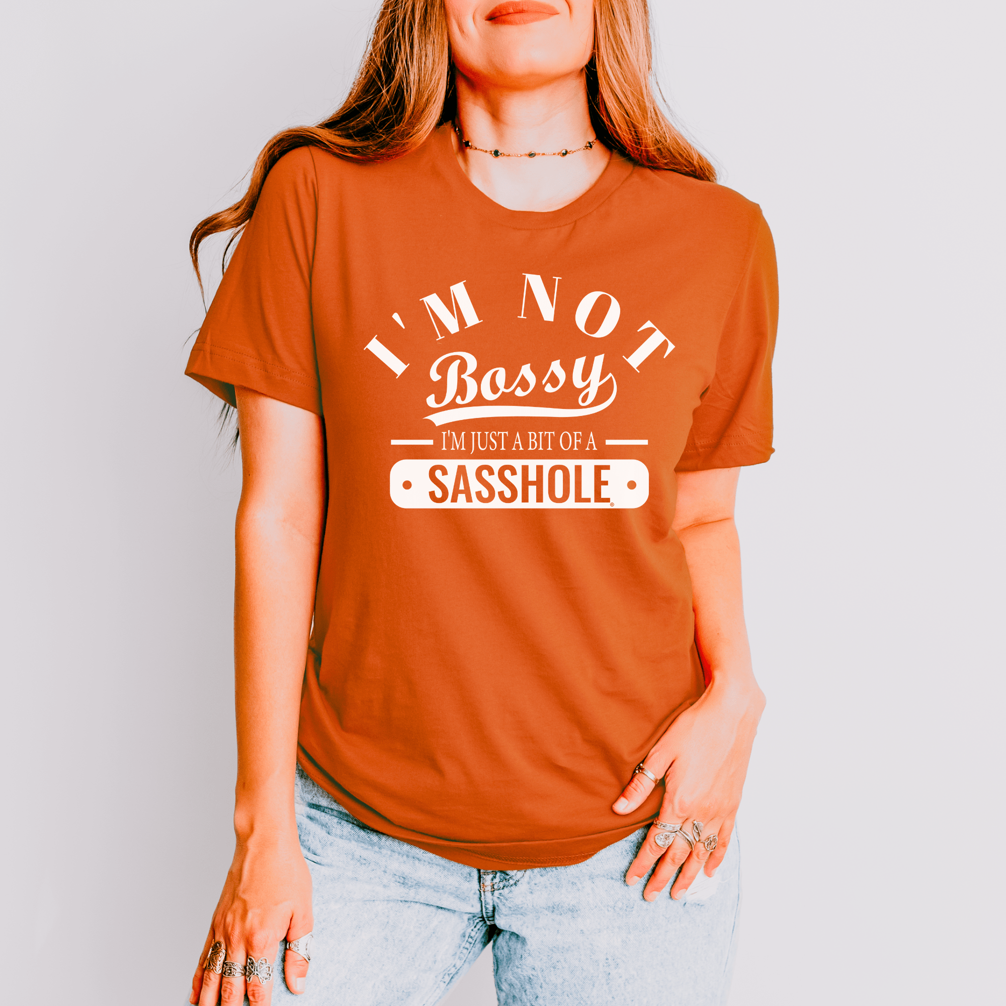 Image of I'm Not Bossy, Just a Sasshole® Women's T-Shirt - Bold & Playful Tee - Funny Graphic Tee by Sasshole® Clothing