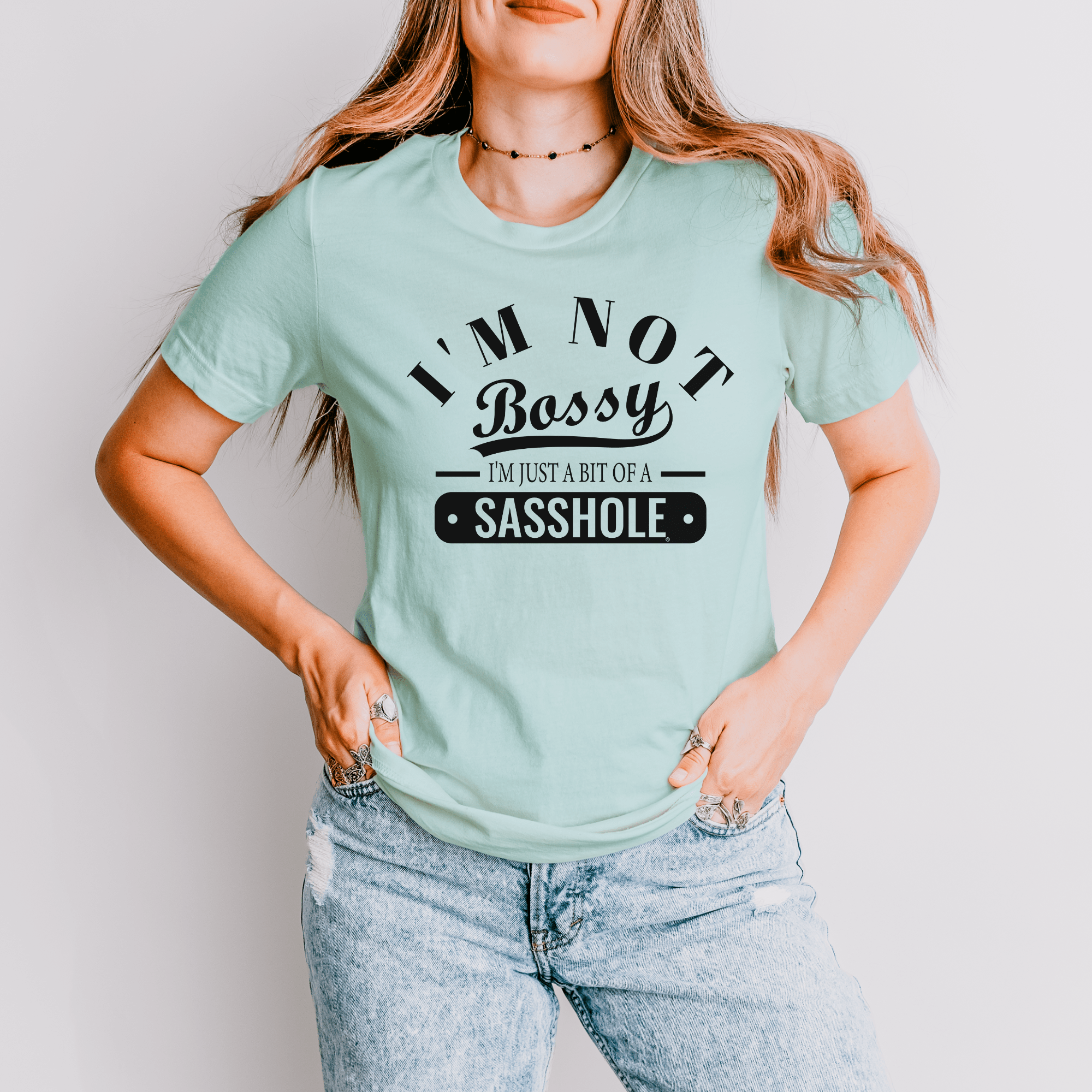 Image of I'm Not Bossy, Just a Sasshole® Women's T-Shirt - Bold & Playful Tee - Funny Graphic Tee by Sasshole® Clothing