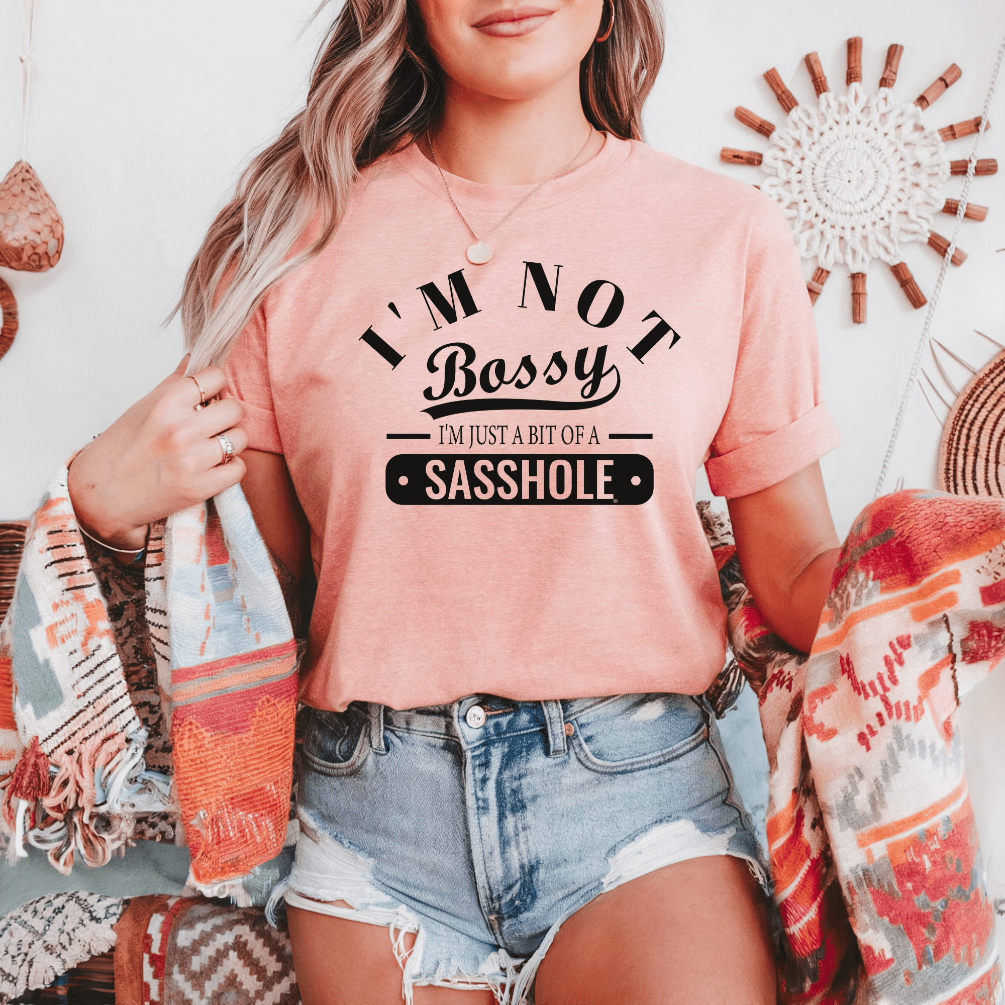 Image of I'm Not Bossy, Just a Sasshole® Women's T-Shirt - Bold & Playful Tee - Funny Graphic Tee by Sasshole® Clothing