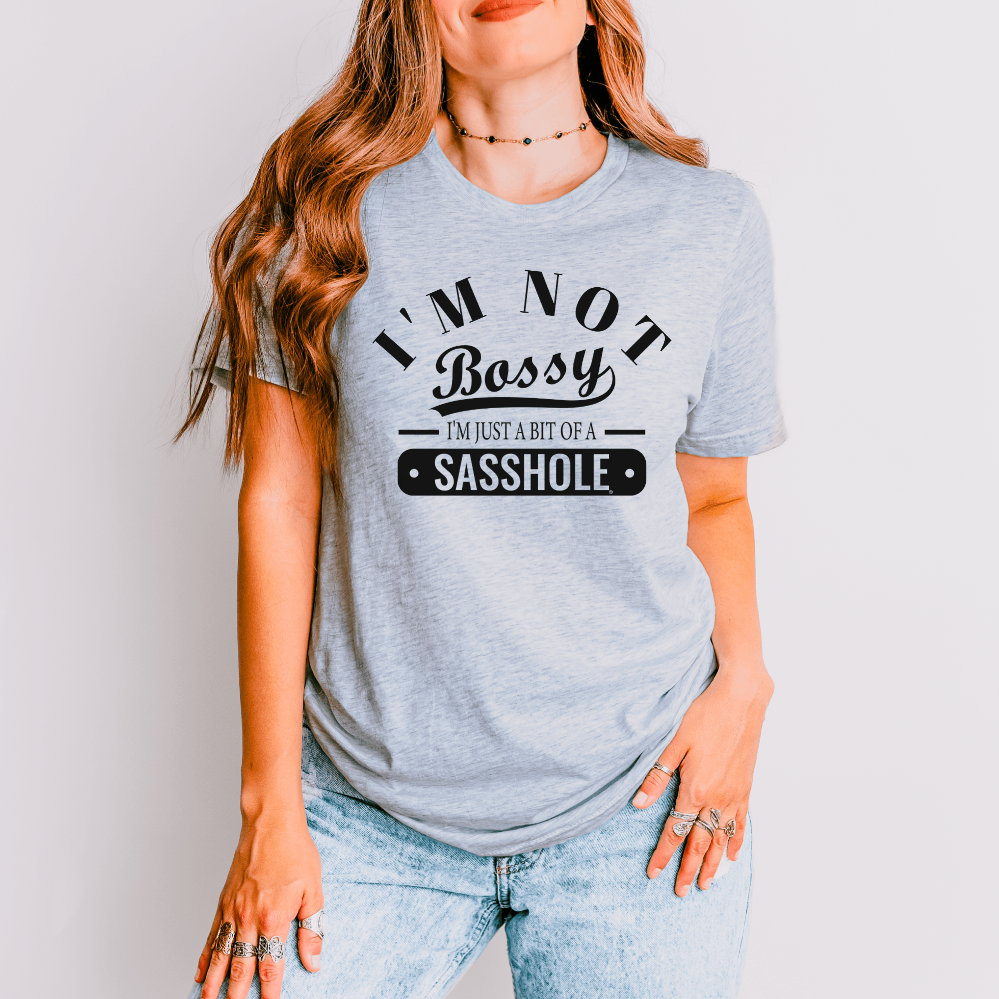 Image of I'm Not Bossy, Just a Sasshole® Women's T-Shirt - Bold & Playful Tee - Funny Graphic Tee by Sasshole® Clothing