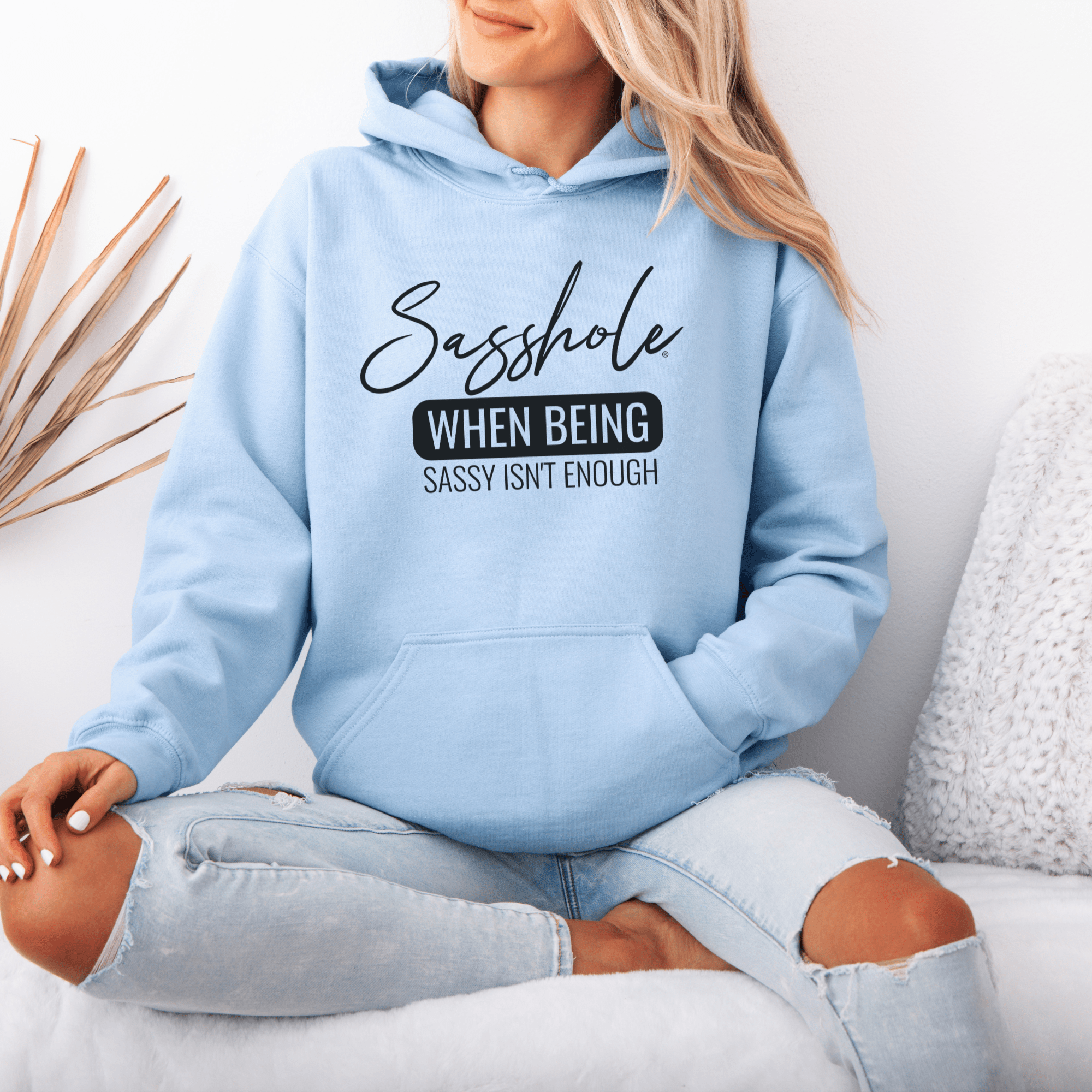 Image of Level Up Your Sass: Sasshole® Statement Hoodies for Women - Funny Graphic Tee by Sasshole® Clothing