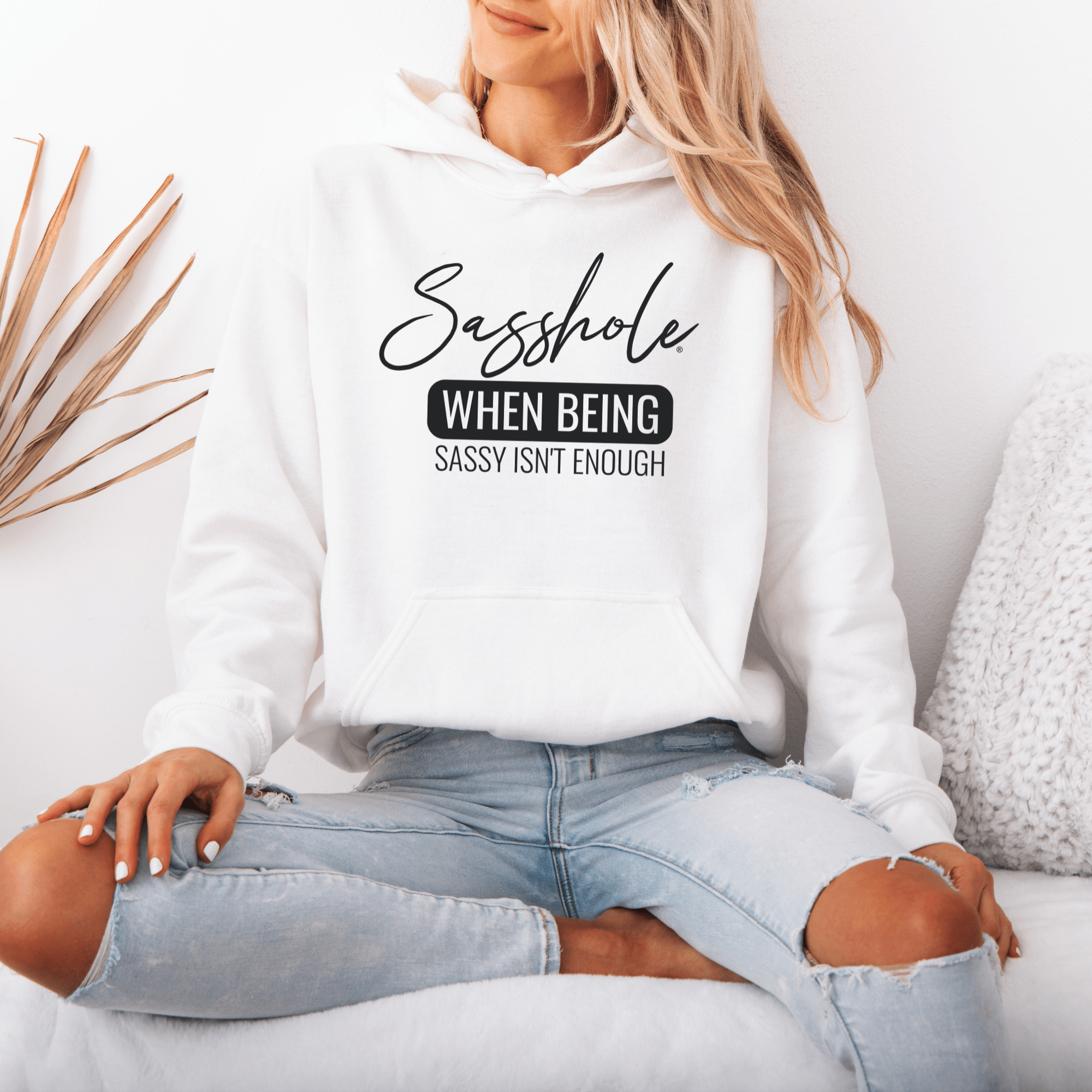 Image of Level Up Your Sass: Sasshole® Statement Hoodies for Women - Funny Graphic Tee by Sasshole® Clothing