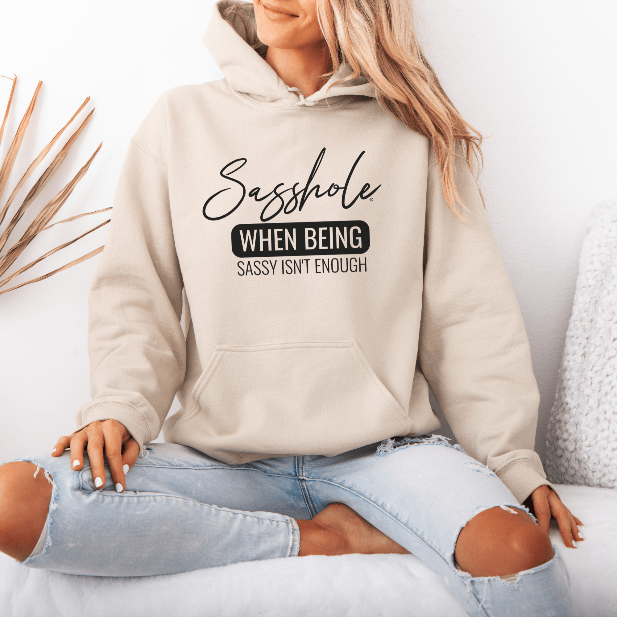 Image of Level Up Your Sass: Sasshole® Statement Hoodies for Women - Funny Graphic Tee by Sasshole® Clothing