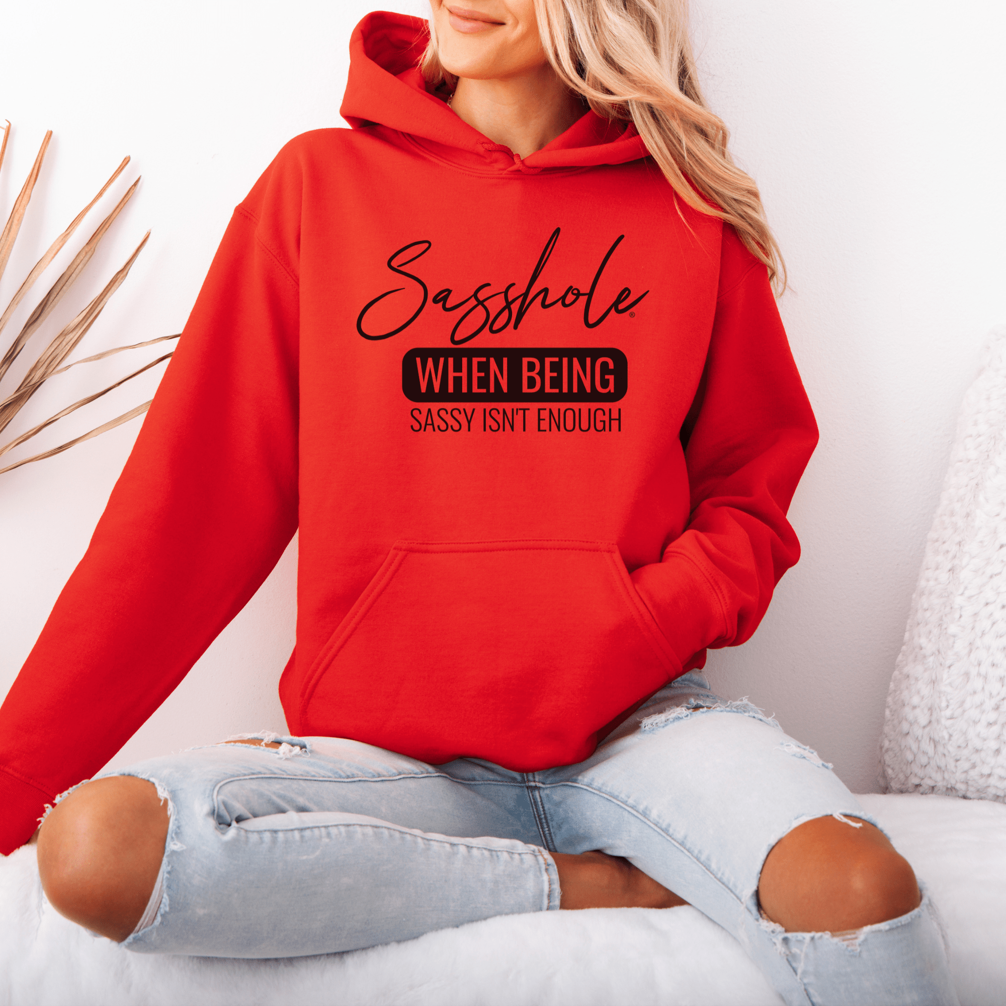 Image of Level Up Your Sass: Sasshole® Statement Hoodies for Women - Funny Graphic Tee by Sasshole® Clothing