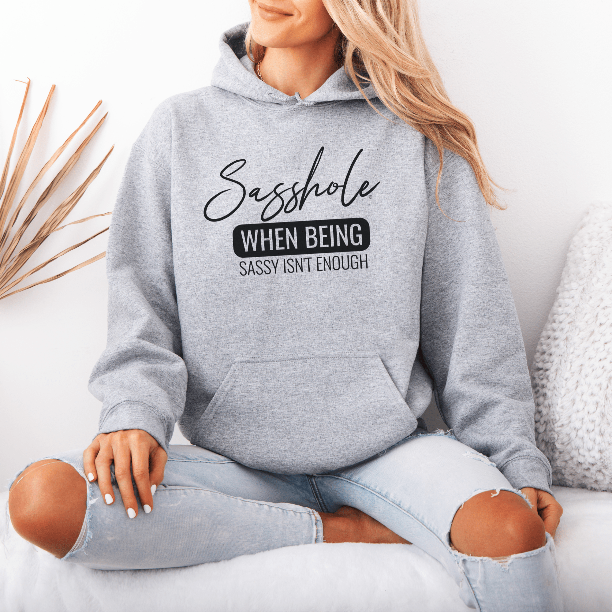 Image of Level Up Your Sass: Sasshole® Statement Hoodies for Women - Funny Graphic Tee by Sasshole® Clothing