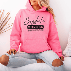 Image of Level Up Your Sass: Sasshole® Statement Hoodies for Women - Funny Graphic Tee by Sasshole® Clothing
