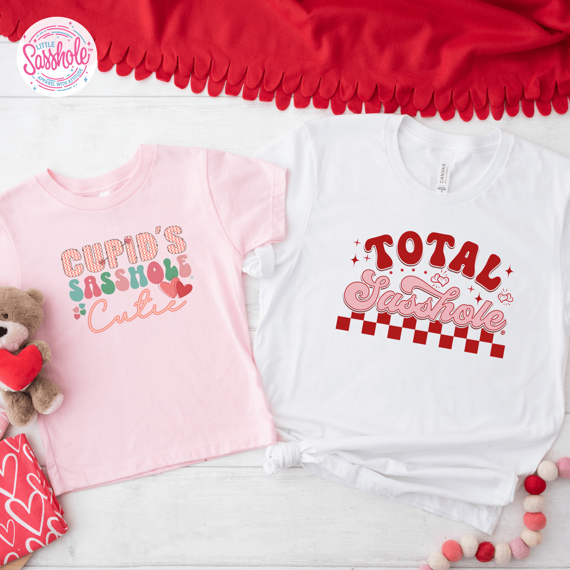 Image of Little Heartbreaker: Cupid's Sasshole Cutie Shirt for Toddlers - Funny Graphic Tee by Sasshole® Clothing