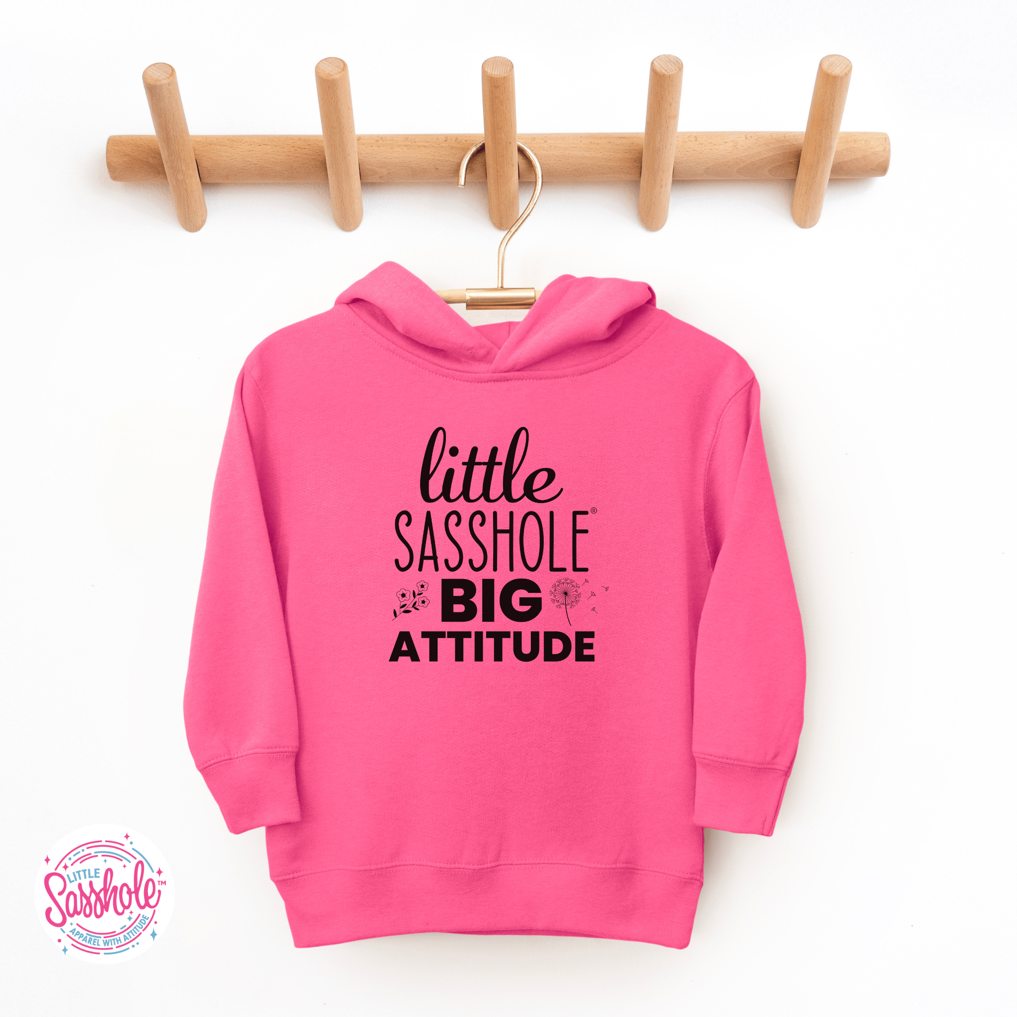Image of Little Sasshole Big Attitude – The Ultimate Hoodie for Your Mini Me - Funny Graphic Tee by Sasshole® Clothing