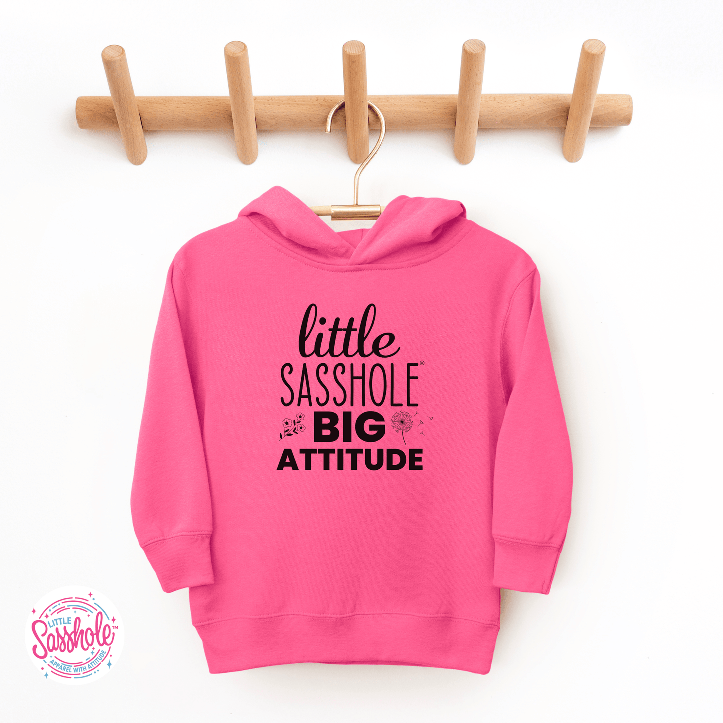 Little Sasshole Big Attitude – The Ultimate Hoodie for Your Mini Me - Funny Graphic Tee by Sasshole® Clothing