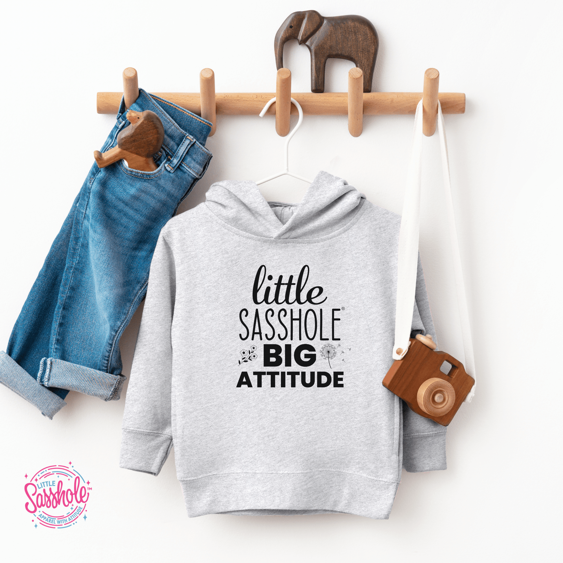 Little Sasshole Big Attitude – The Ultimate Hoodie for Your Mini Me - Funny Graphic Tee by Sasshole® Clothing