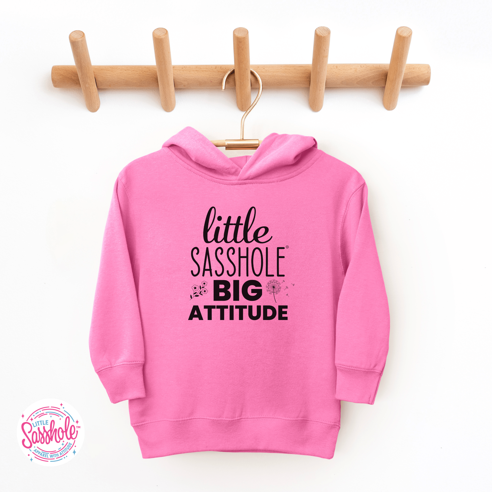 Image of Little Sasshole Big Attitude – The Ultimate Hoodie for Your Mini Me - Funny Graphic Tee by Sasshole® Clothing
