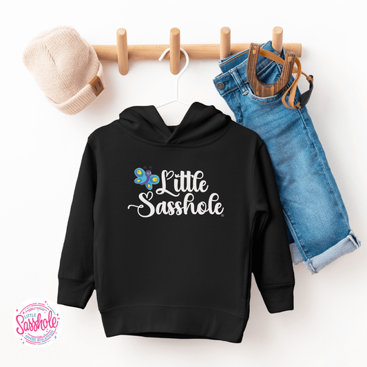 Little Sasshole® Butterfly Dreams Toddler Hoodies - Funny Graphic Tee by Sasshole® Clothing