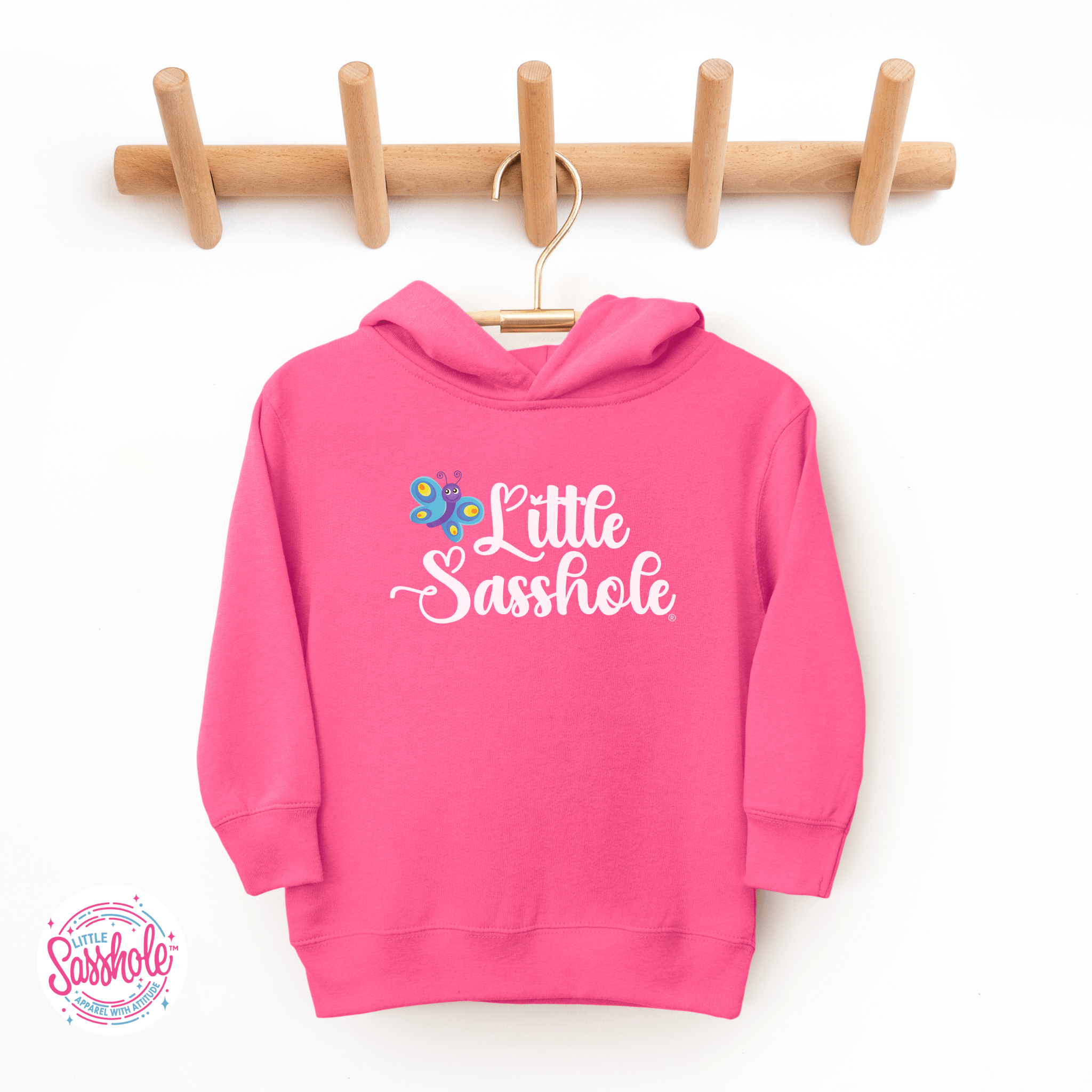 Image of Little Sasshole® Butterfly Dreams Toddler Hoodies - Funny Graphic Tee by Sasshole® Clothing