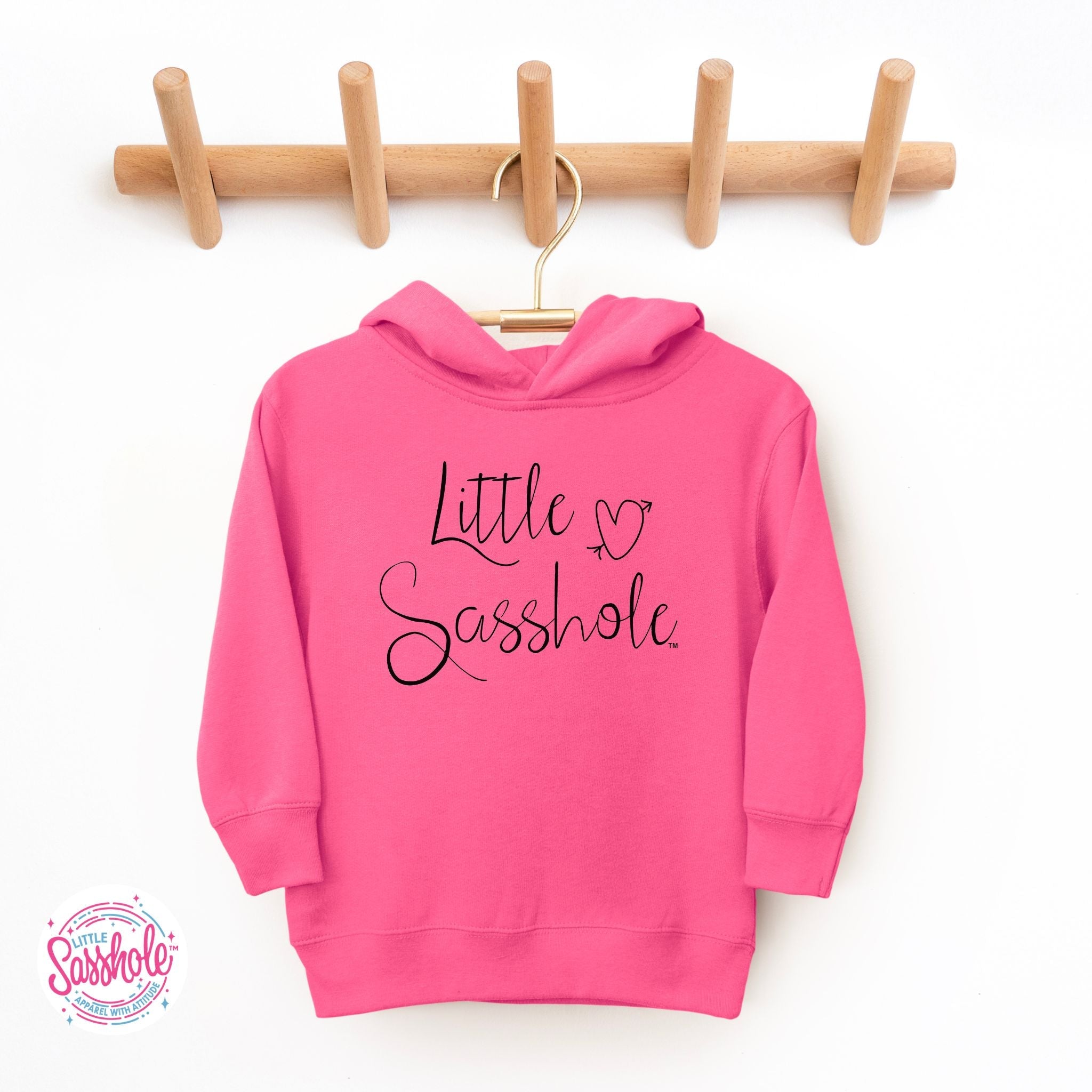 Little Sasshole®: Hoodie of Mischief Toddler Girl's Cute Hoodie - Funny Graphic Tee by Sasshole® Clothing