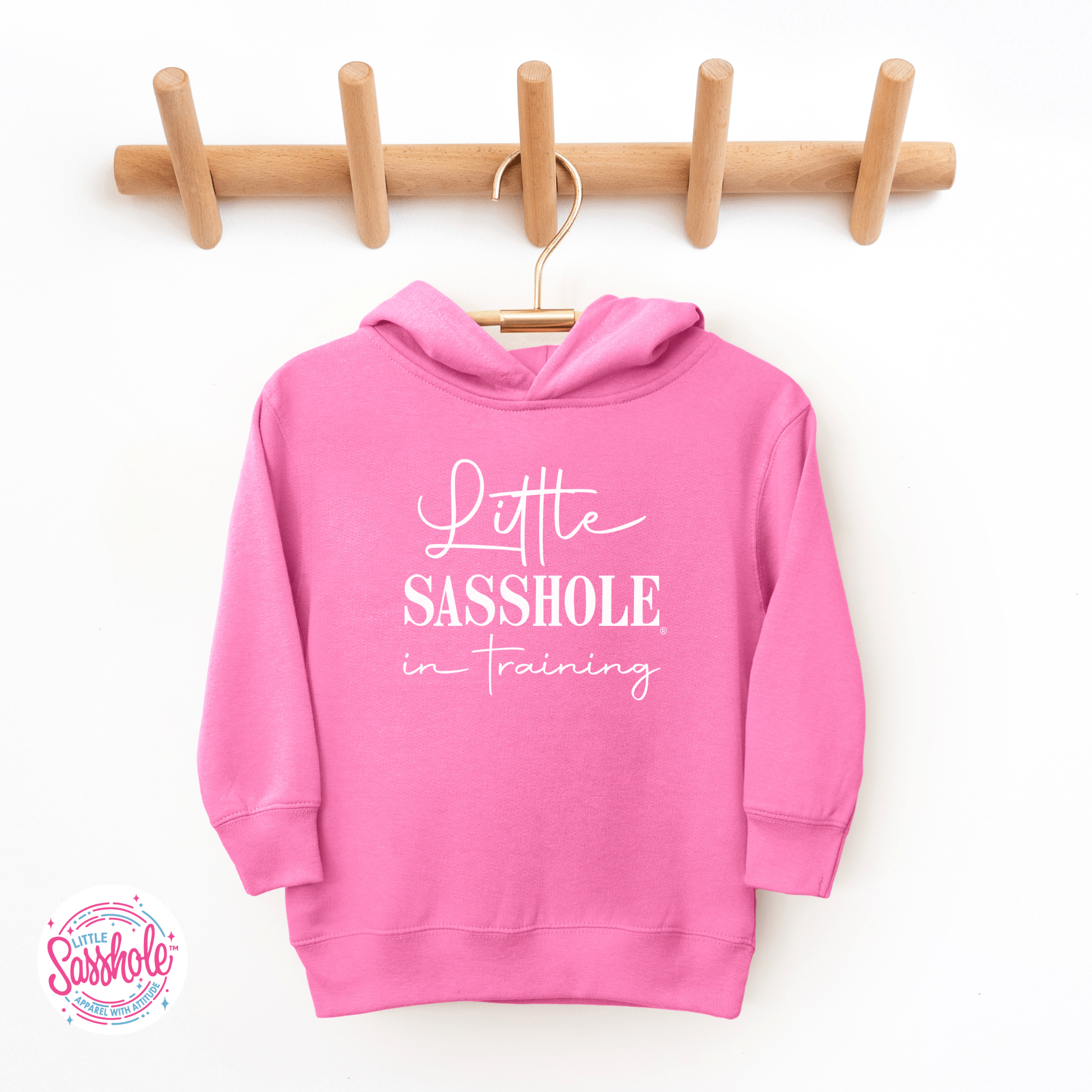Image of Little Sasshole in Training – Adorable Toddler Hoodie for Future Fashionistas - Funny Graphic Tee by Sasshole® Clothing