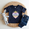 Little Sasshole® Toddler Girl Shirt | Pastel Heart Crown Tee | Cute Funny Kids Shirt | Sassy Princess T-Shirt for Girls | Baby Girl Gift - Funny Graphic Tee by Sasshole® Clothing