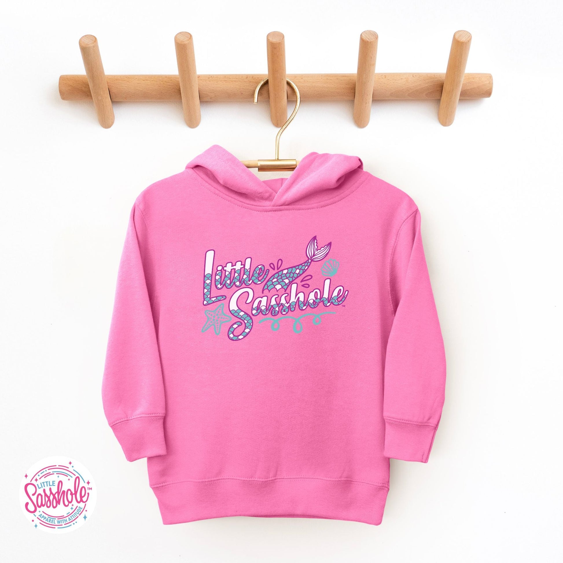 Magical Mermaid Adventures: Little Sasshole™ Toddler Hoodie - Funny Graphic Tee by Sasshole® Clothing