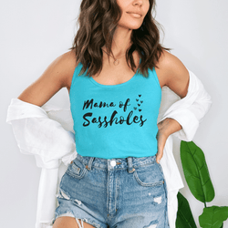 Image of Mama of Sassholes Tank Top - Playful, Bold, and Cool Style - Funny Graphic Tee by Sasshole® Clothing